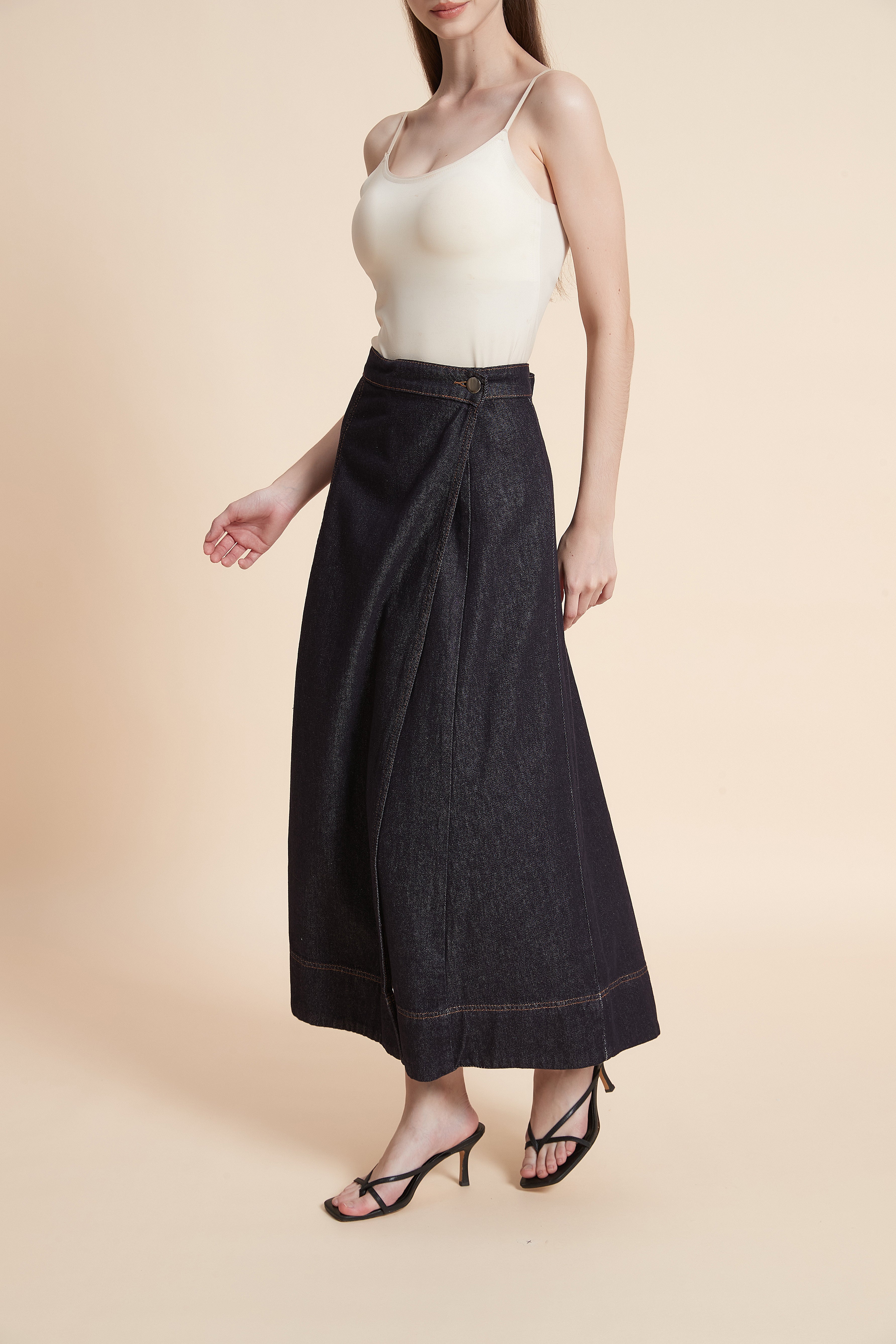 A-line midi skirt