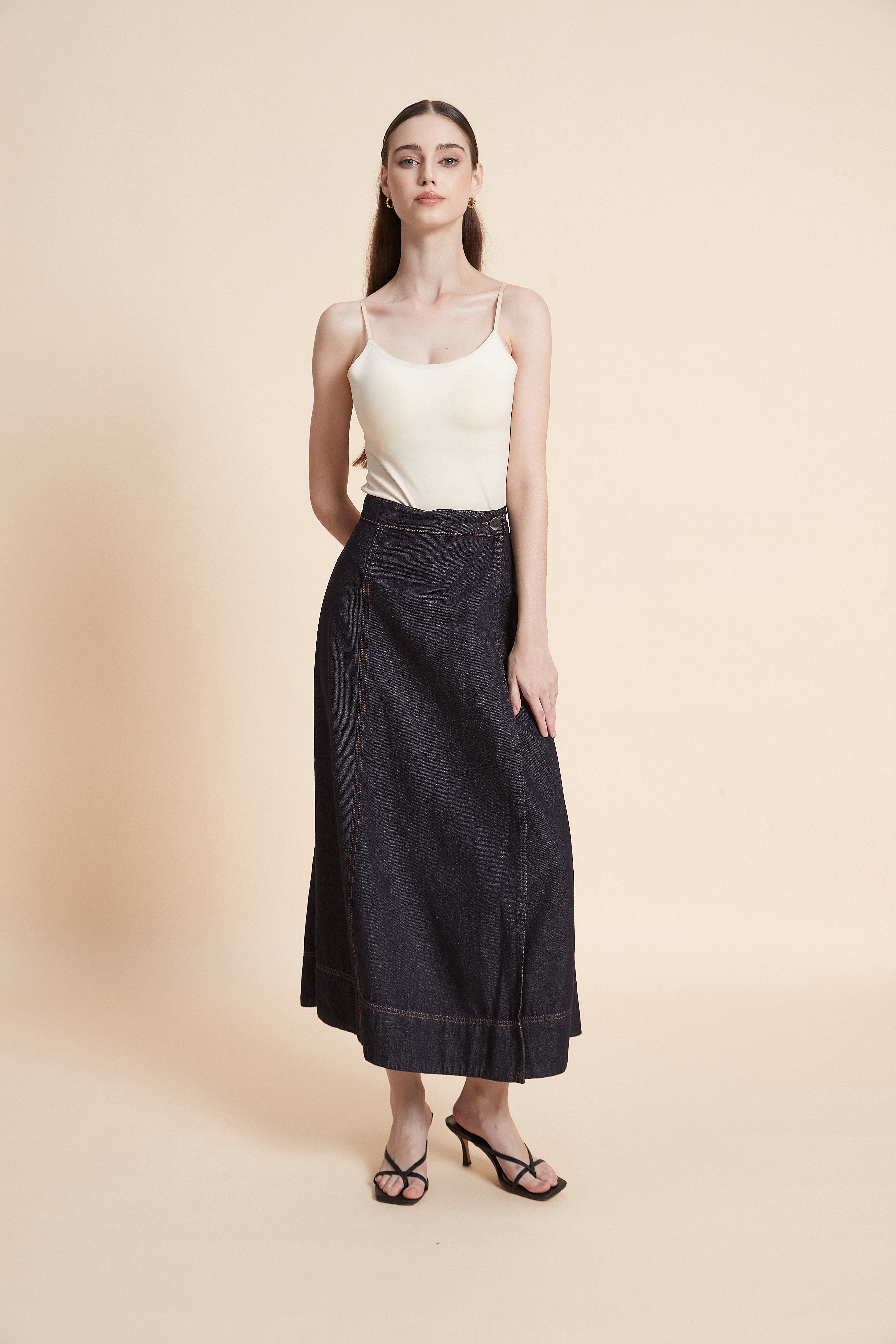 A-line midi skirt