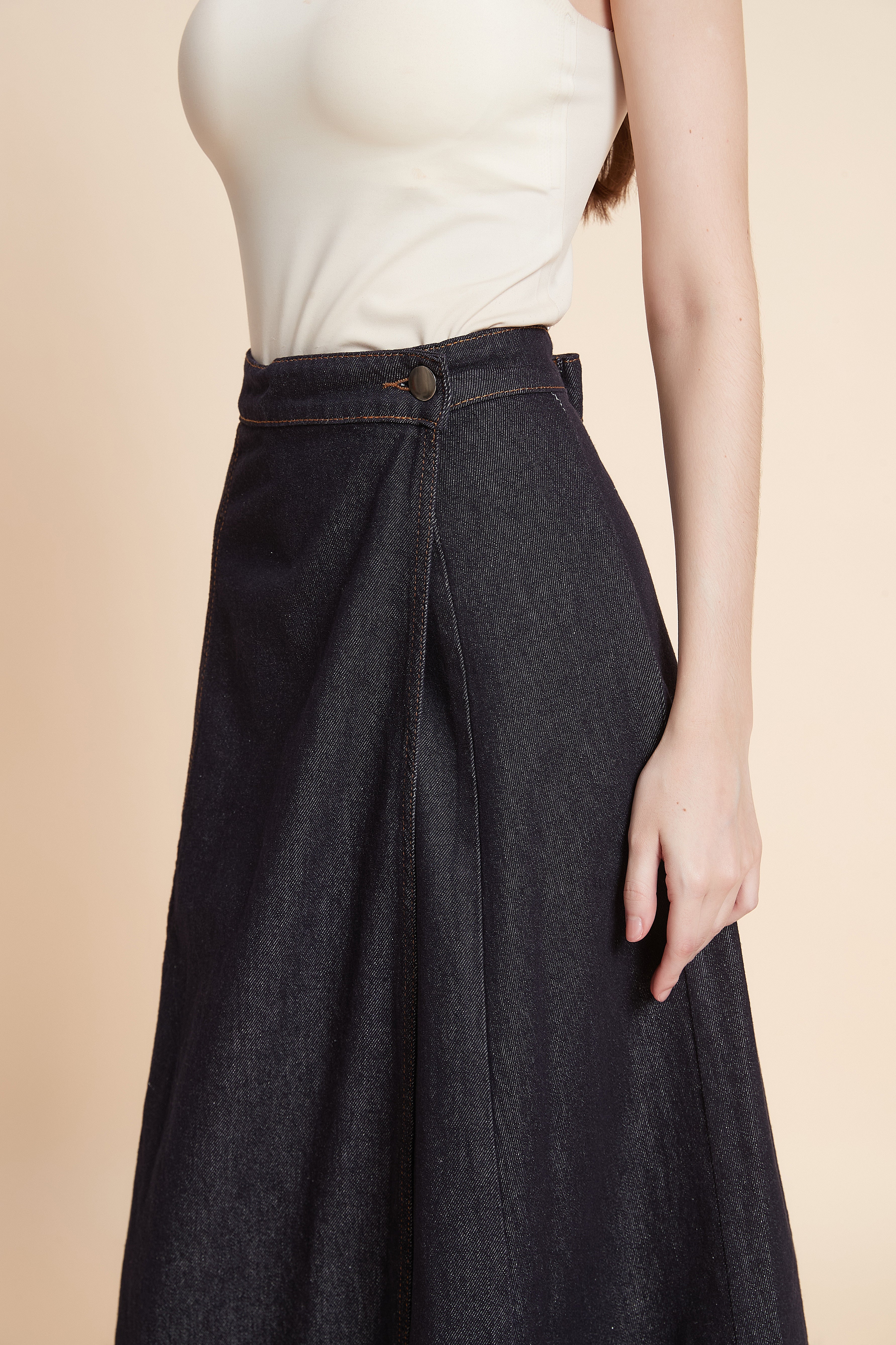 A-line midi skirt