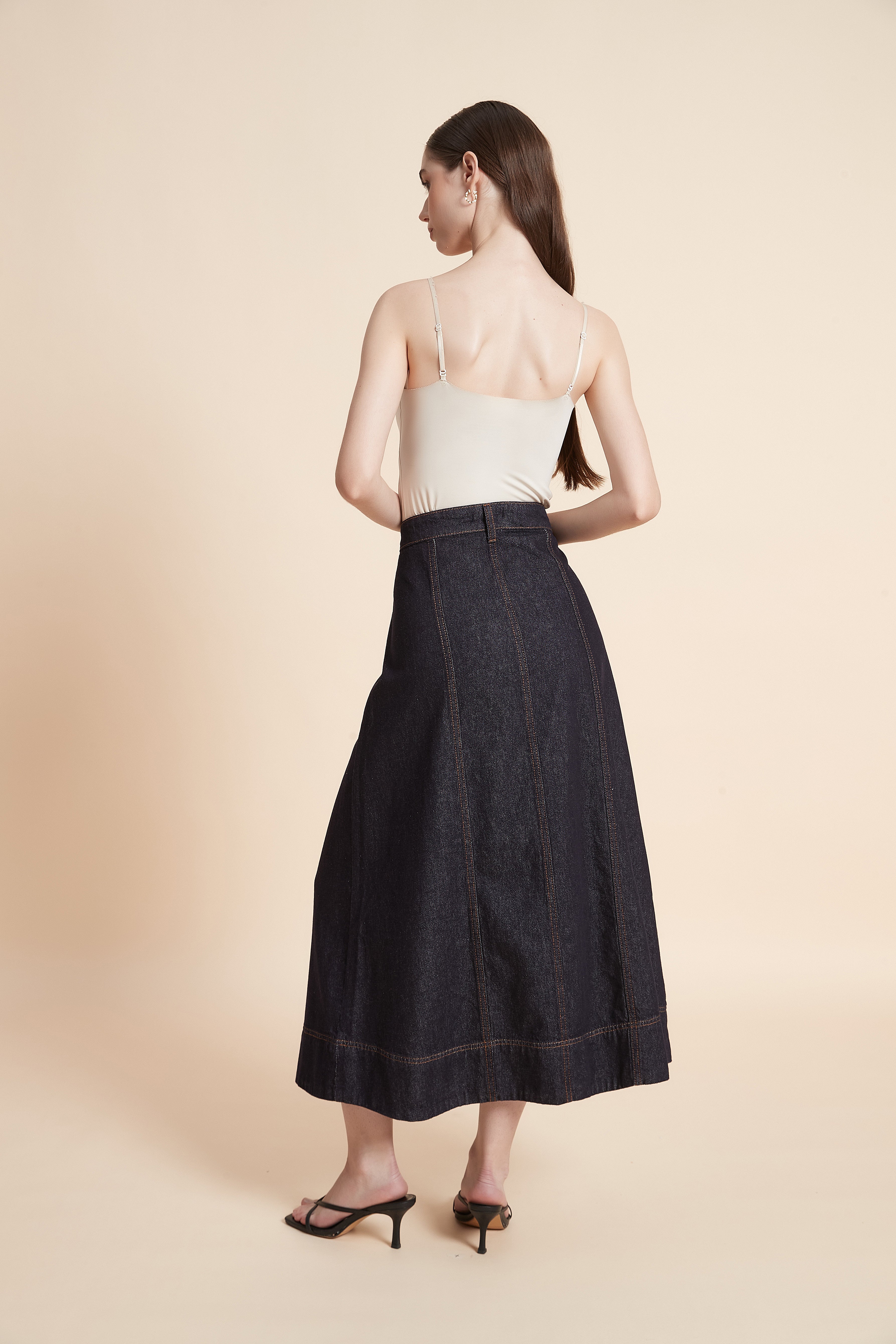 A-line midi skirt