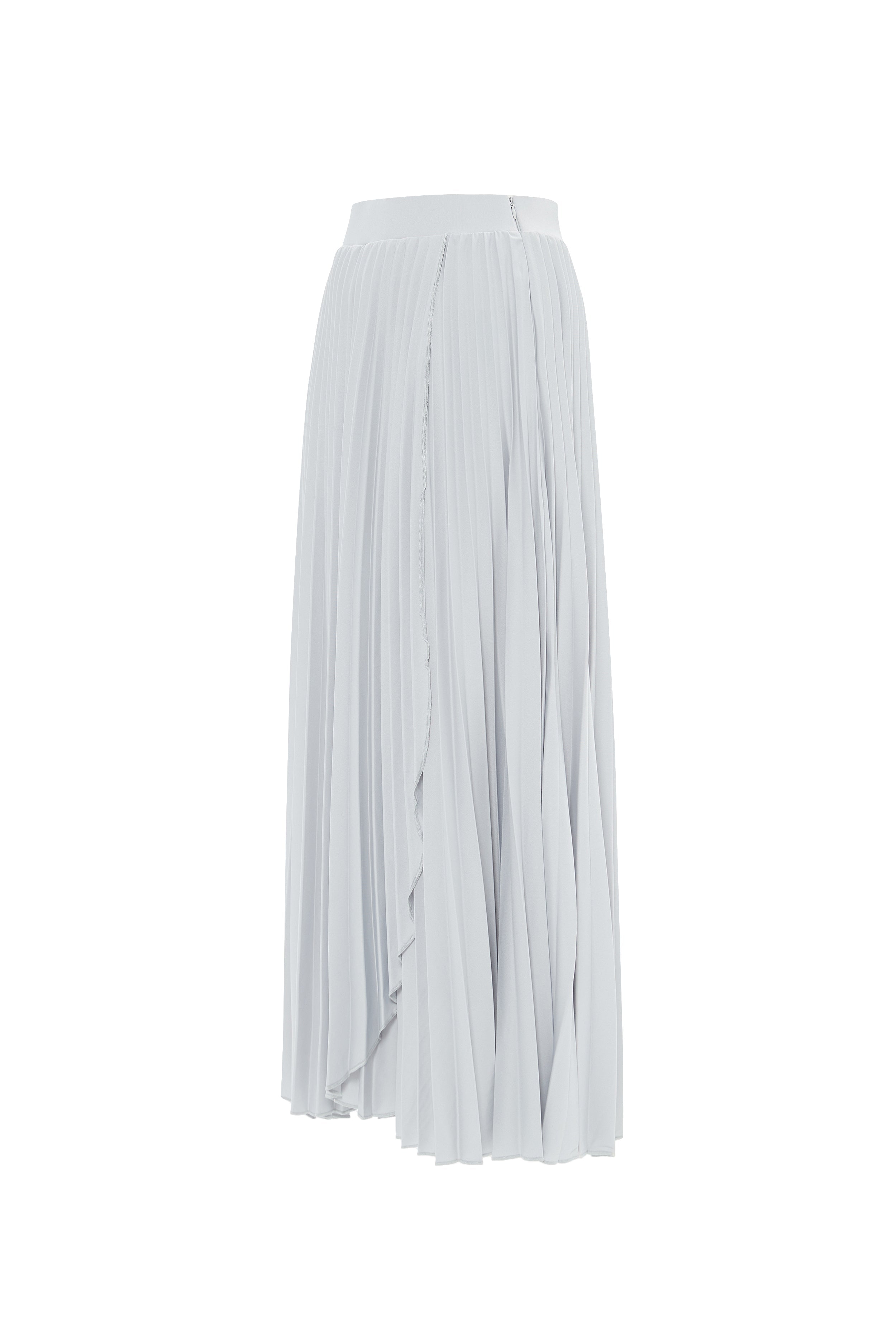 Ribbed maxi wrap skirt