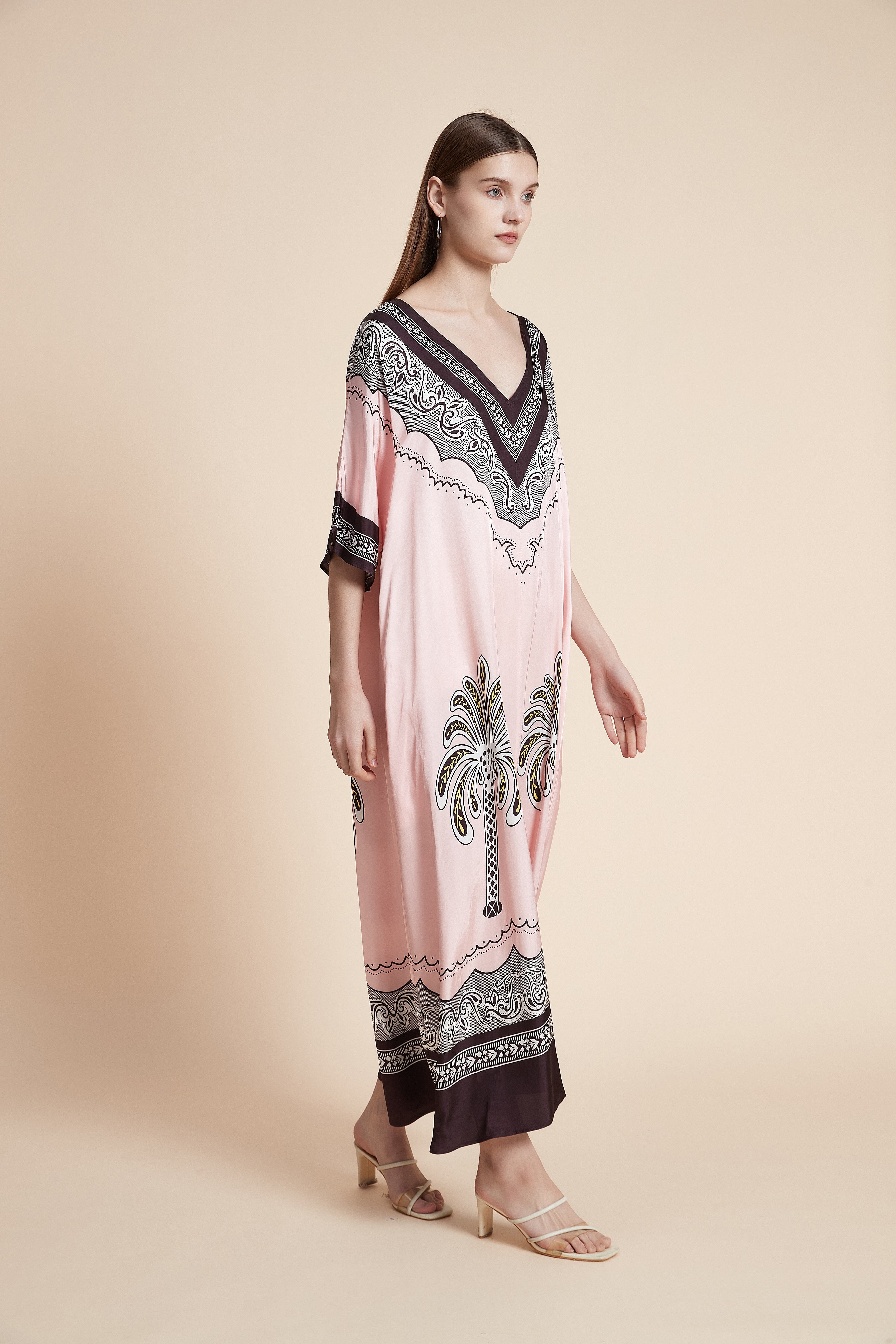 فستان قفطان ماكسي بلَش هيريتج