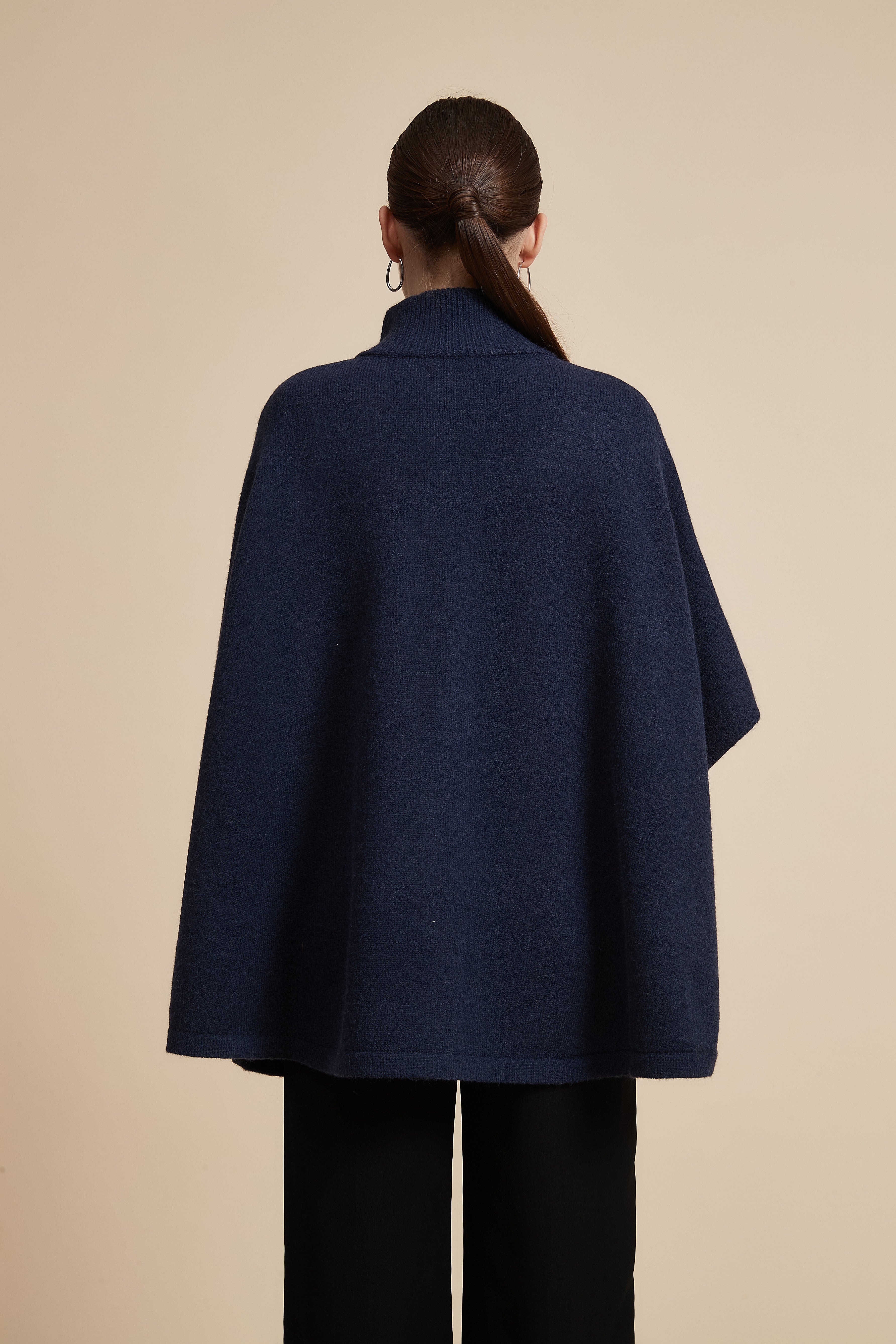 Solid 3/4 Sleeve Jacket with Front Zipper