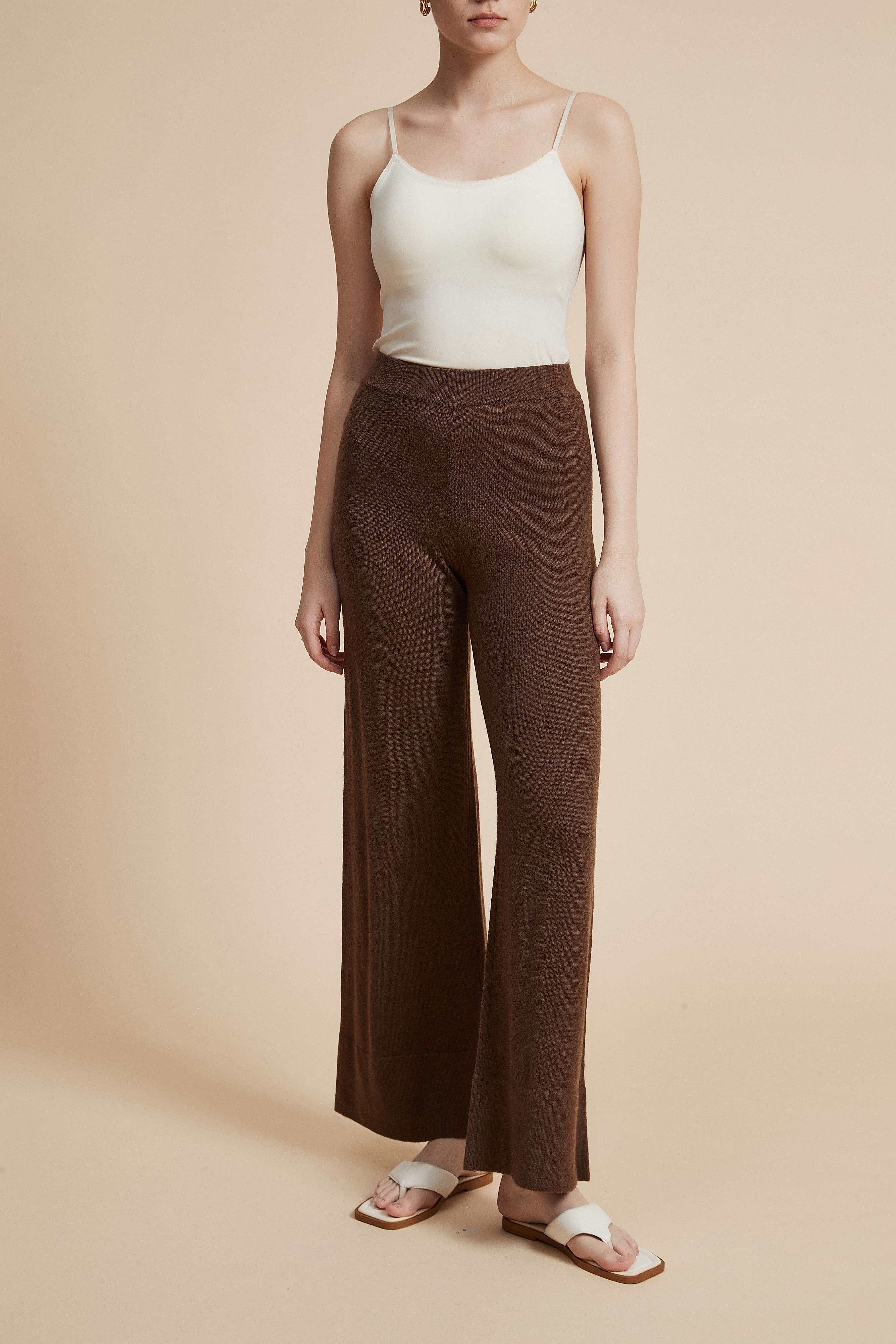 Plain Wide Leg Trousers