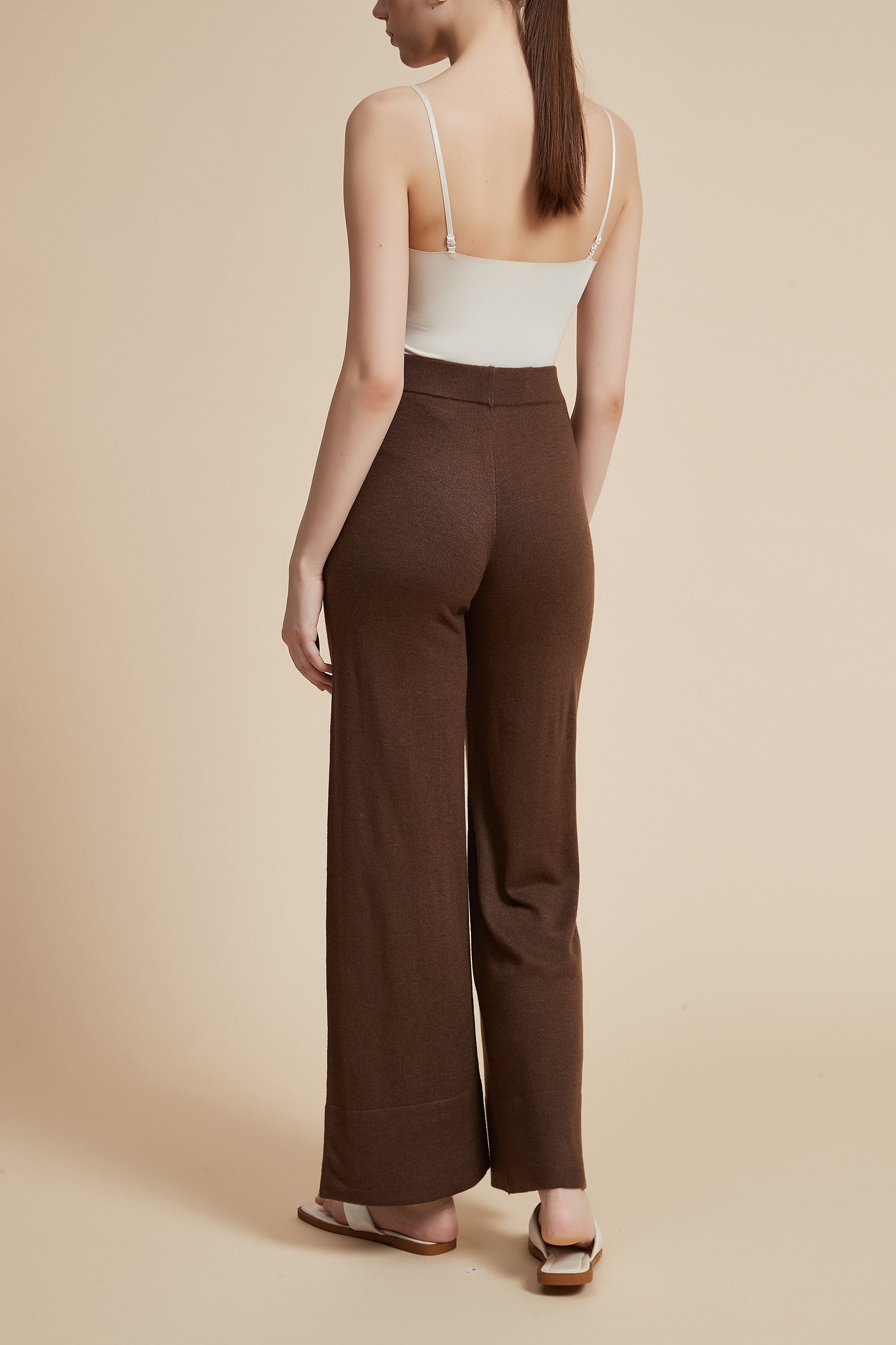 Plain Wide Leg Trousers