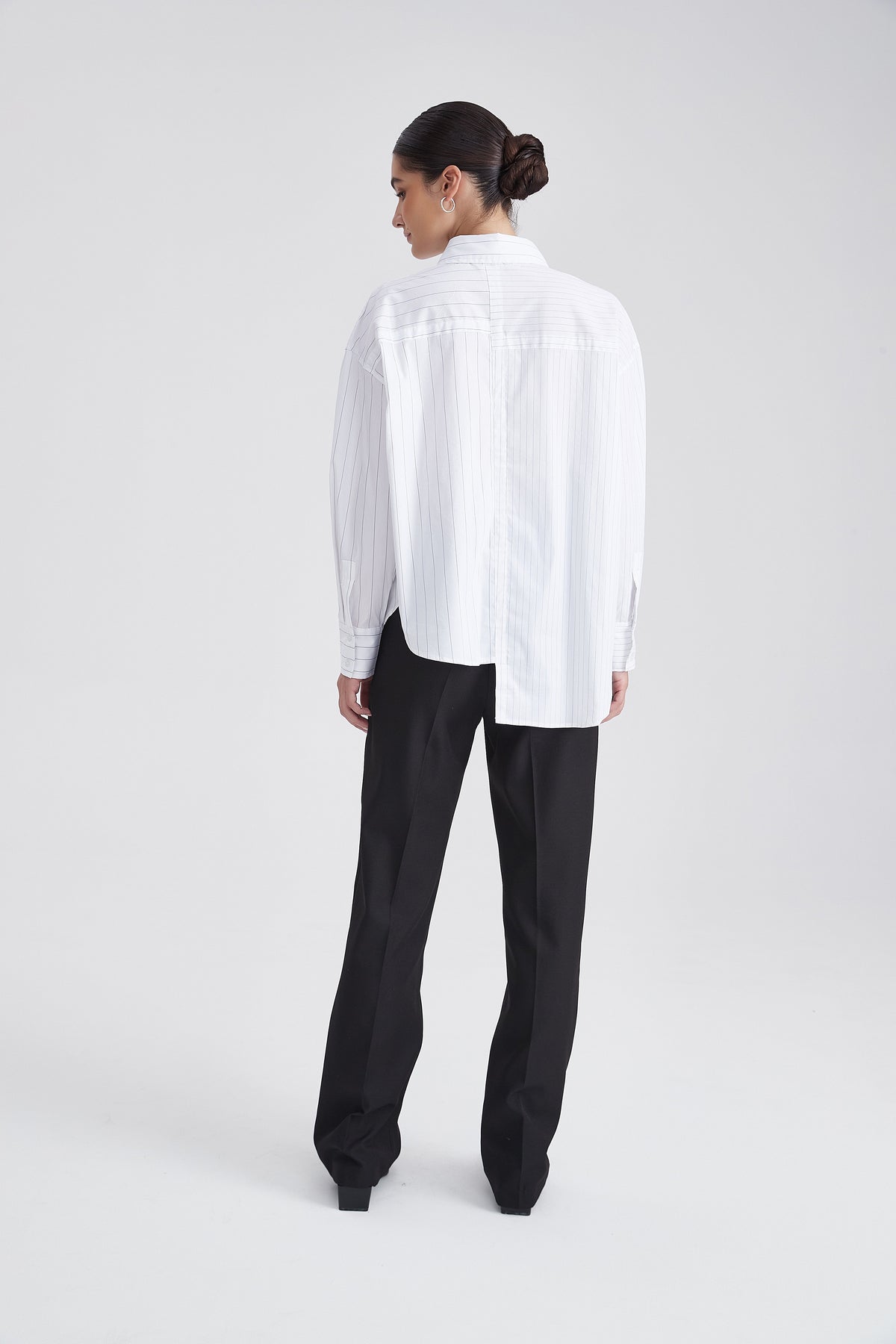 Longitudinal Striped Long-Sleeve Shirt