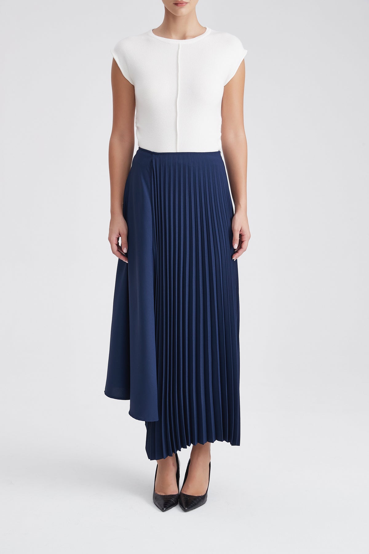 Long Pleated Skirt