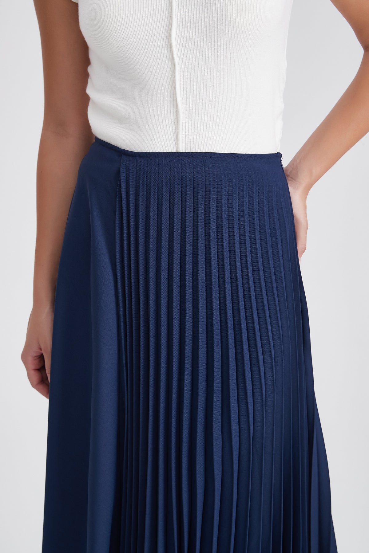 Long Pleated Skirt