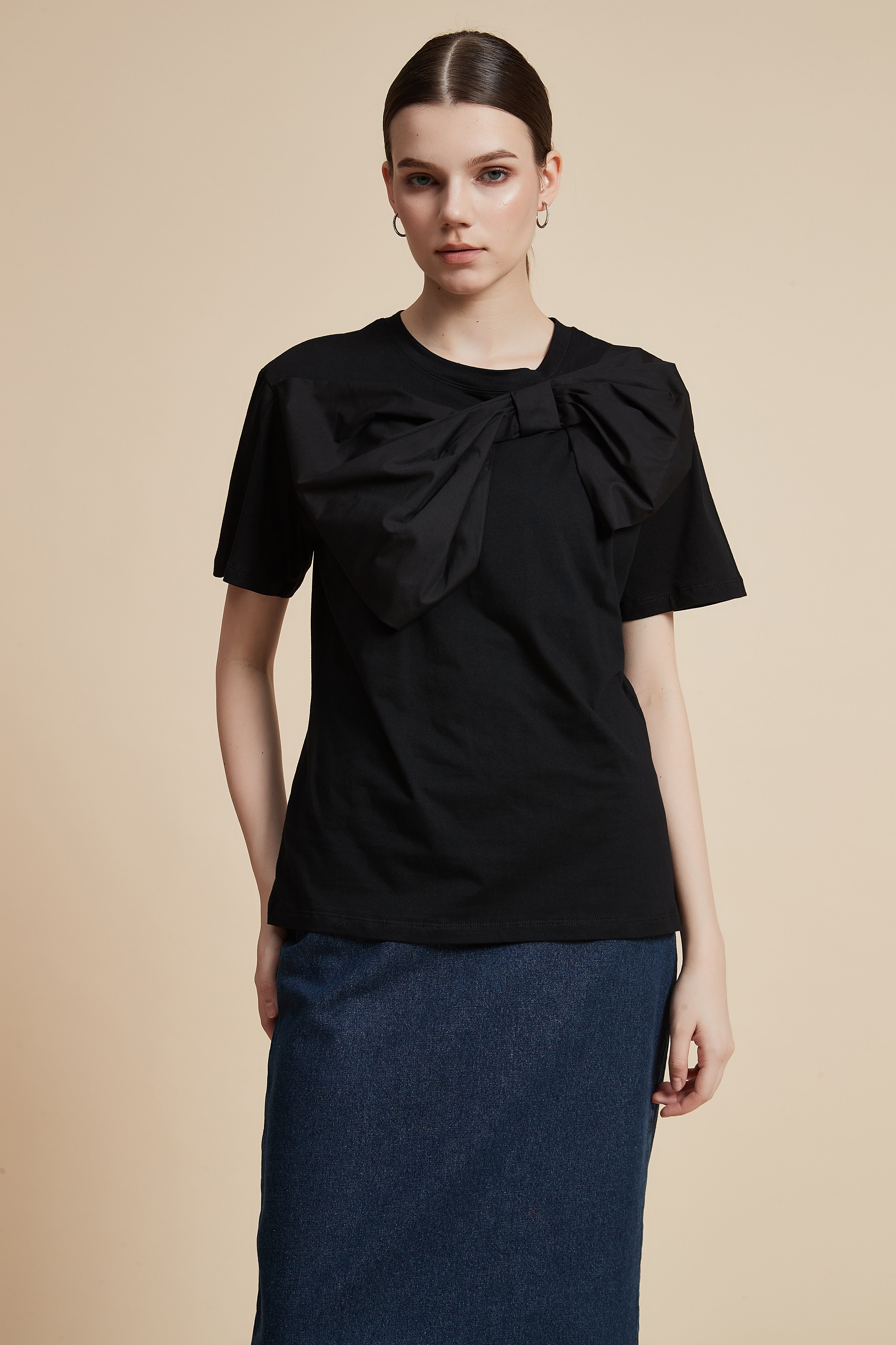 Solid Half Sleeve Blouse