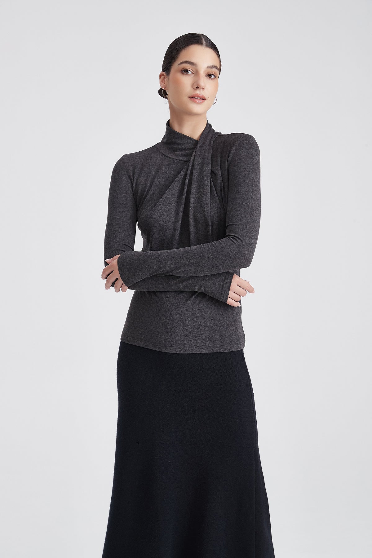 Plain Long-Sleeve Top