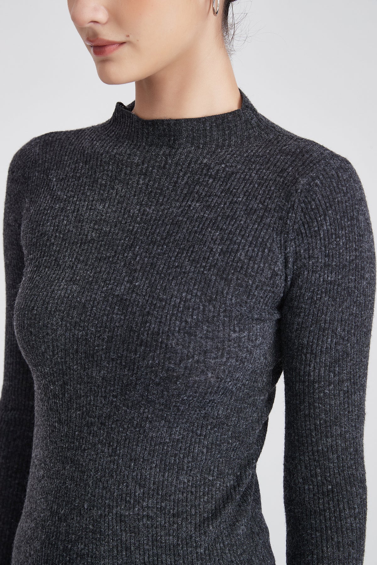 Winter High-Neck Top with Long Sleeves