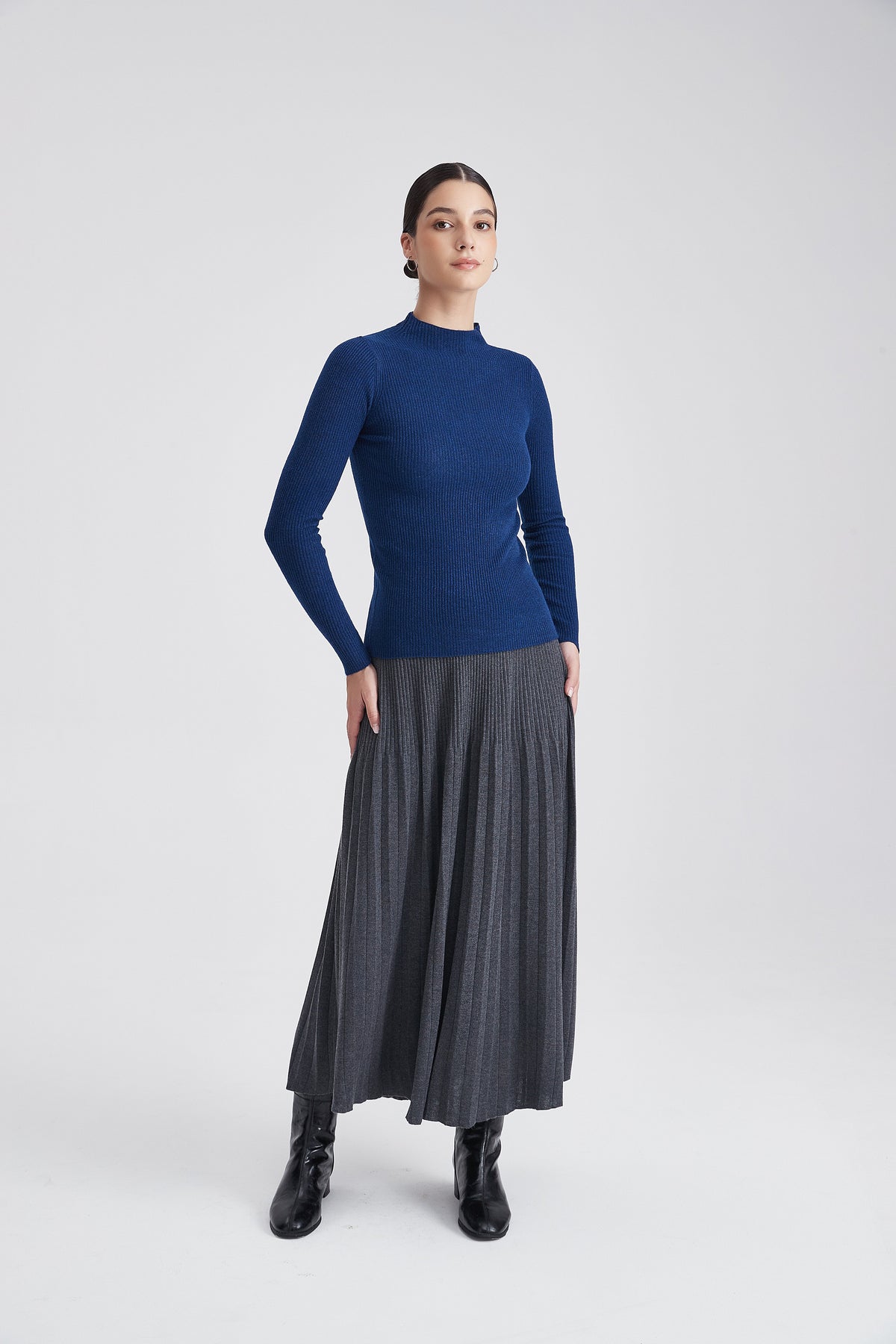 Winter High-Neck Top with Long Sleeves