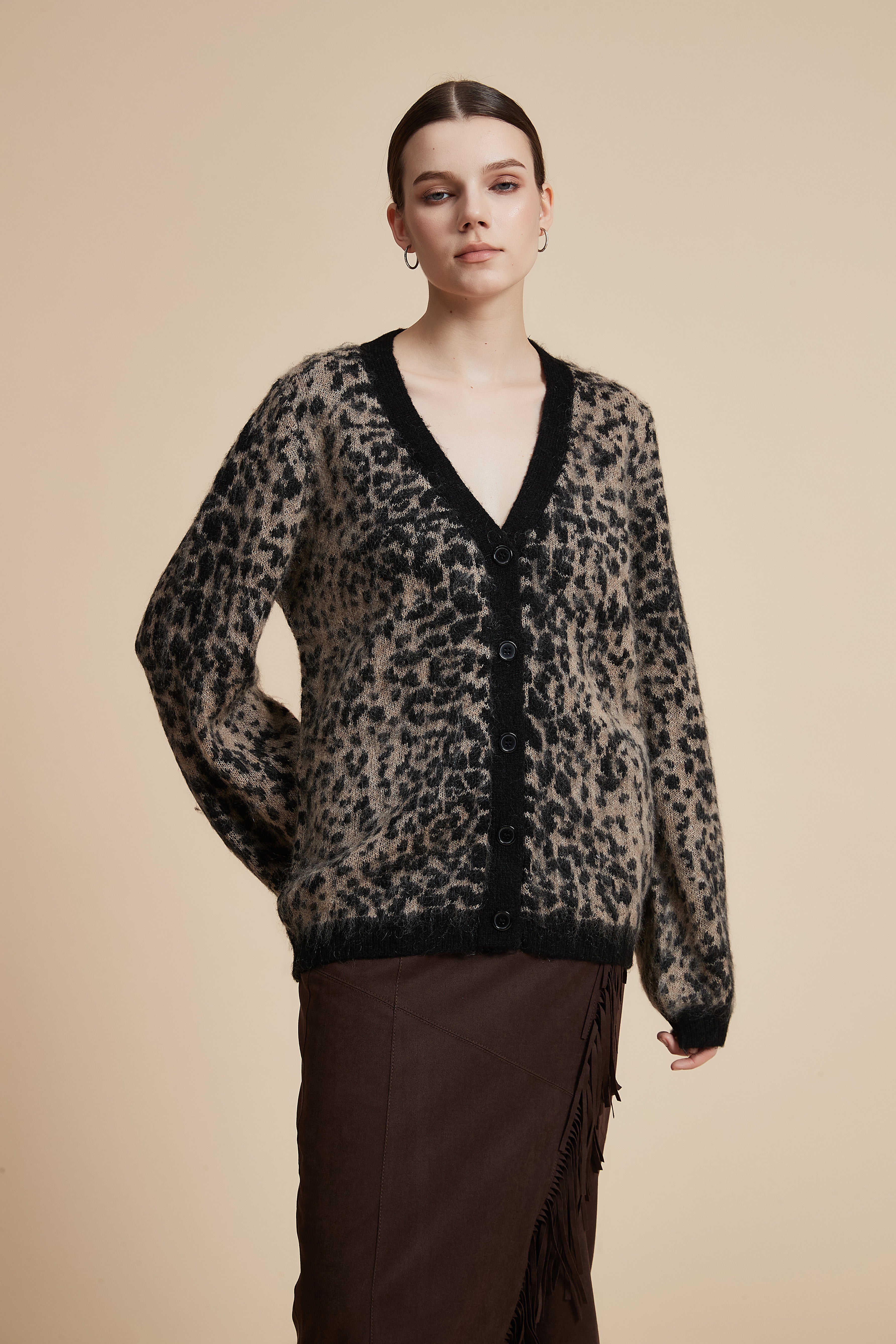 كارديجان نقشة فهد بكم طويل