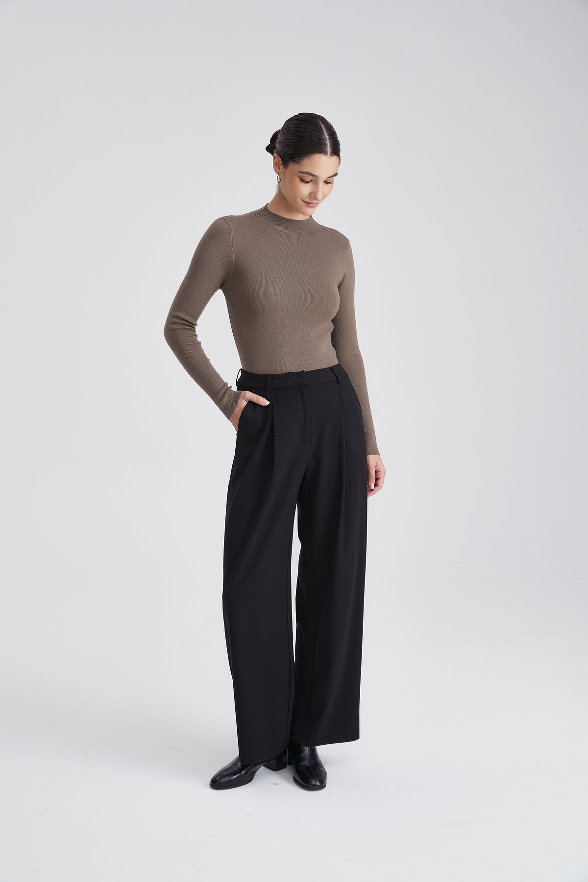 Plain Long-Sleeve Top