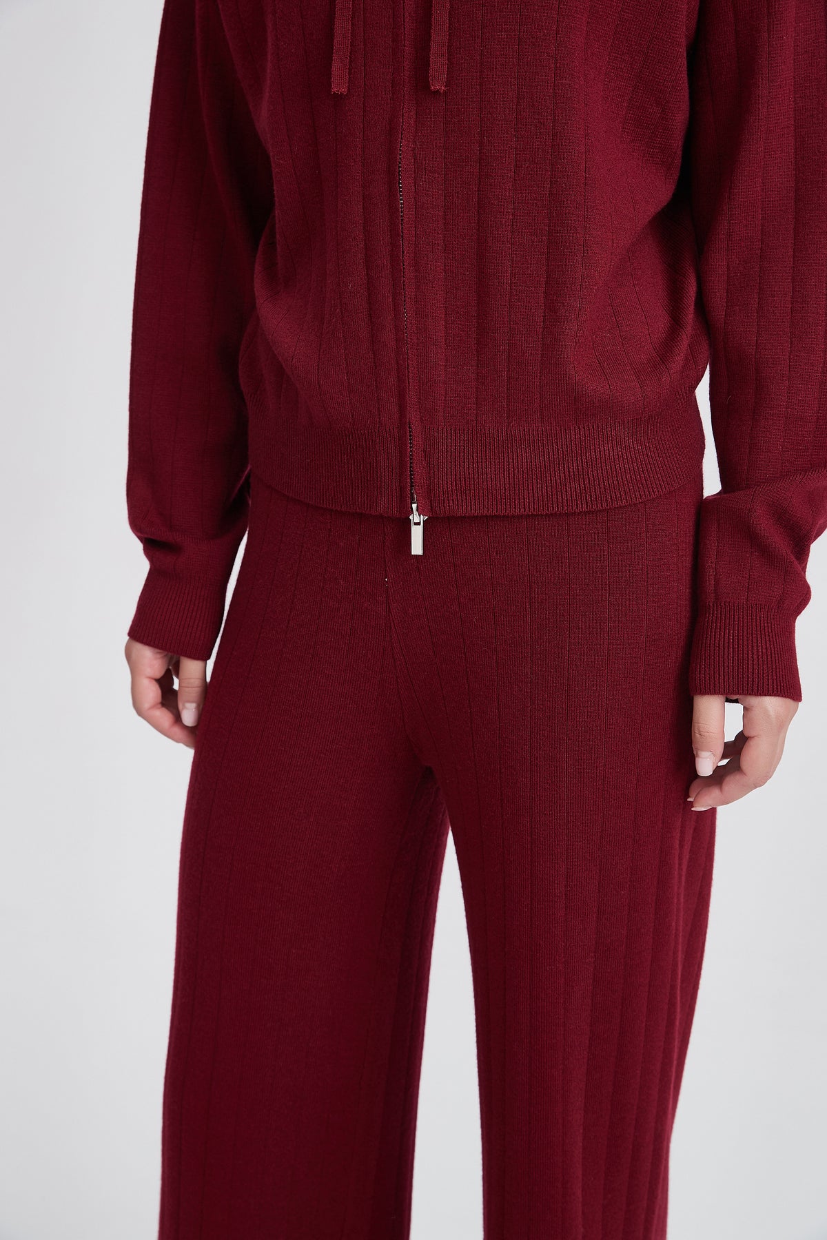 Hooded Sweatshirt with Front Zipper