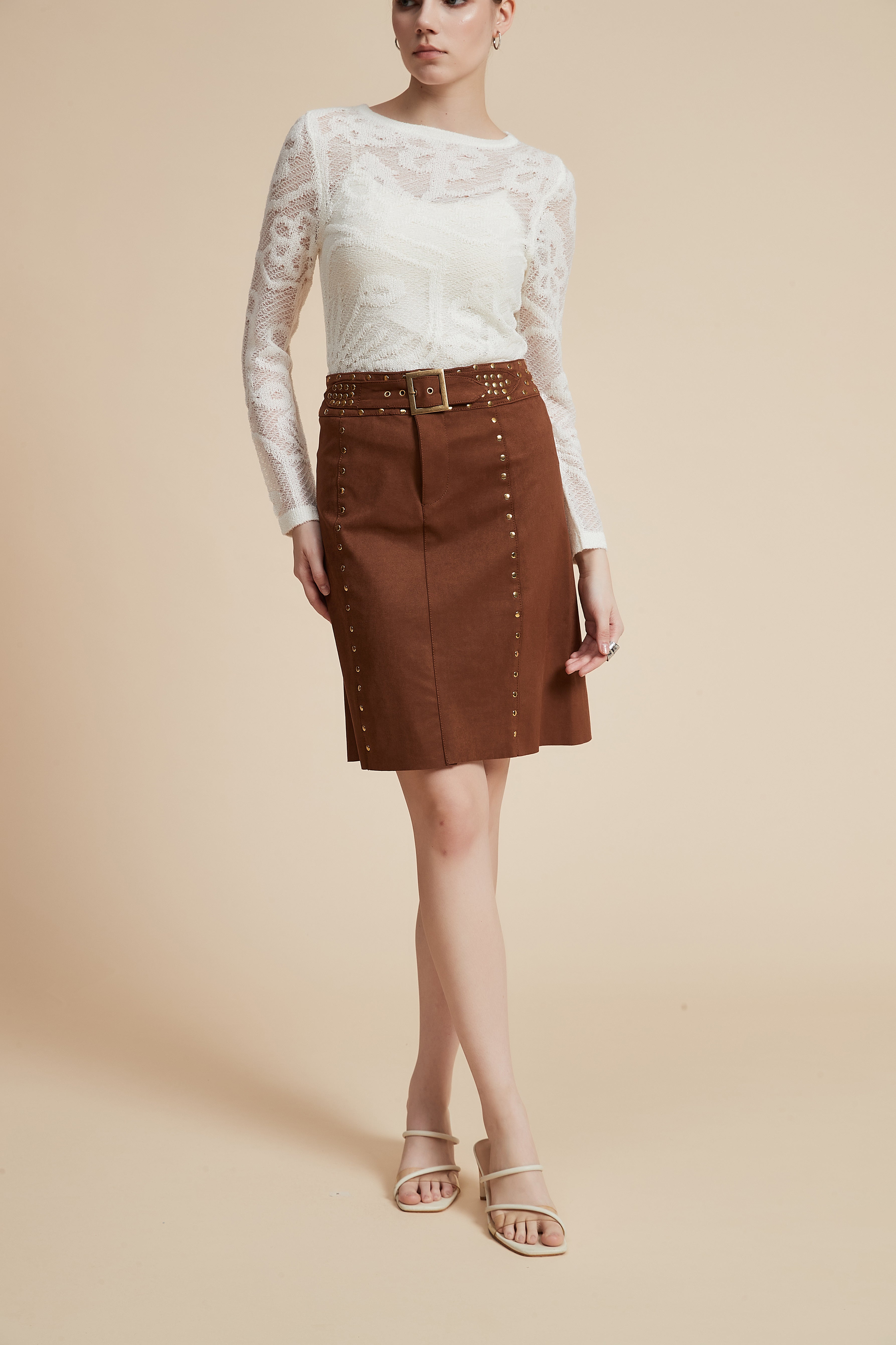 Embellished Mini Skirt