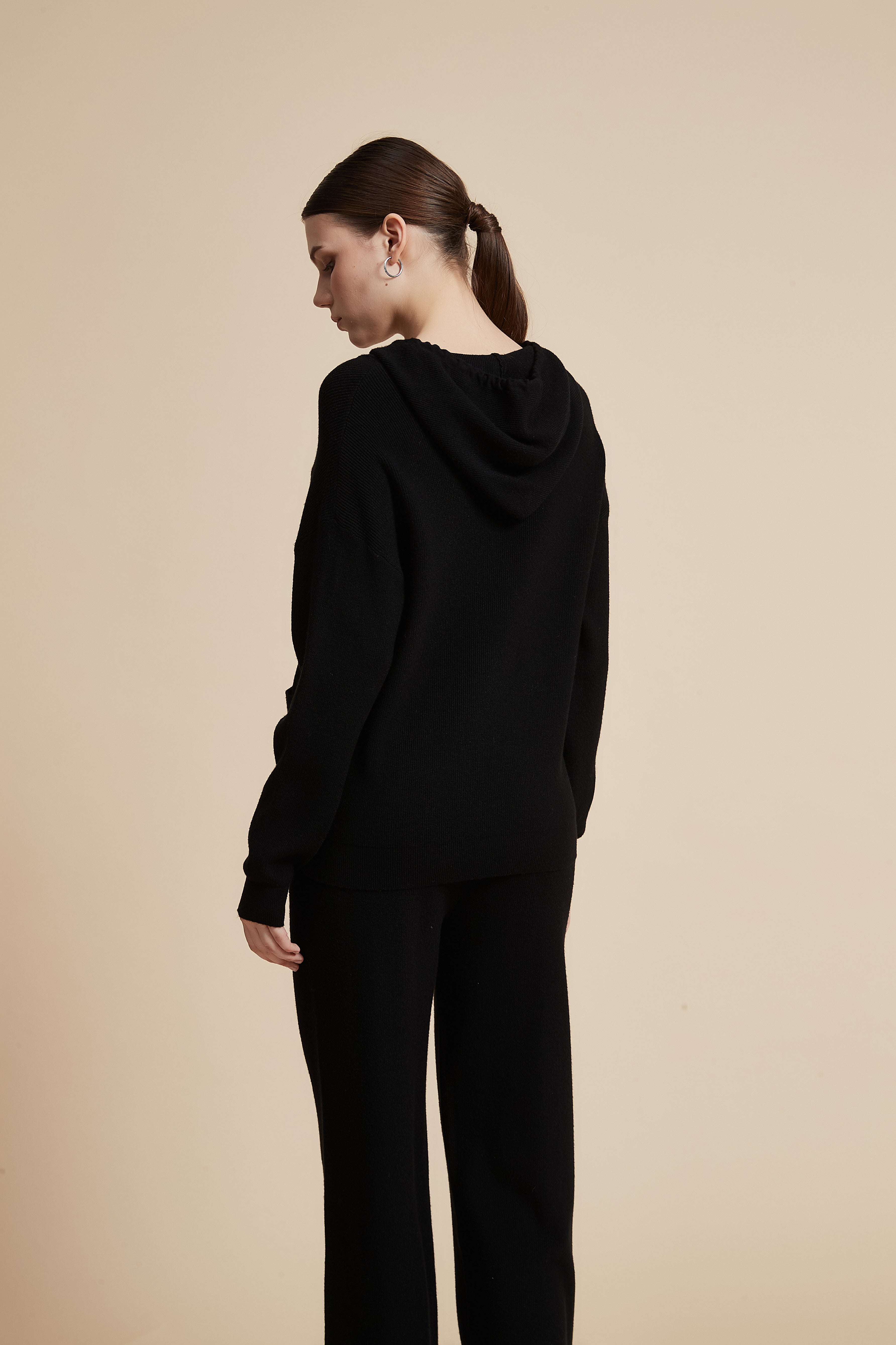 Solid Long Sleeve Zip Jacket