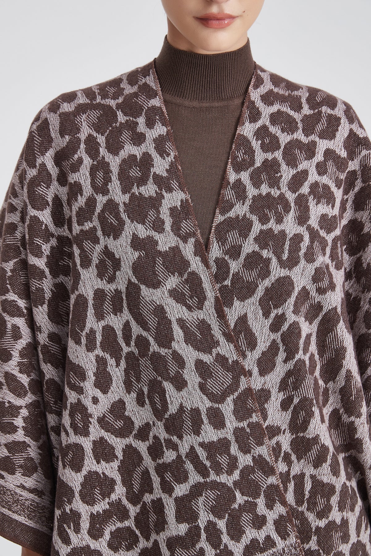 Tiger Poncho with Fringes