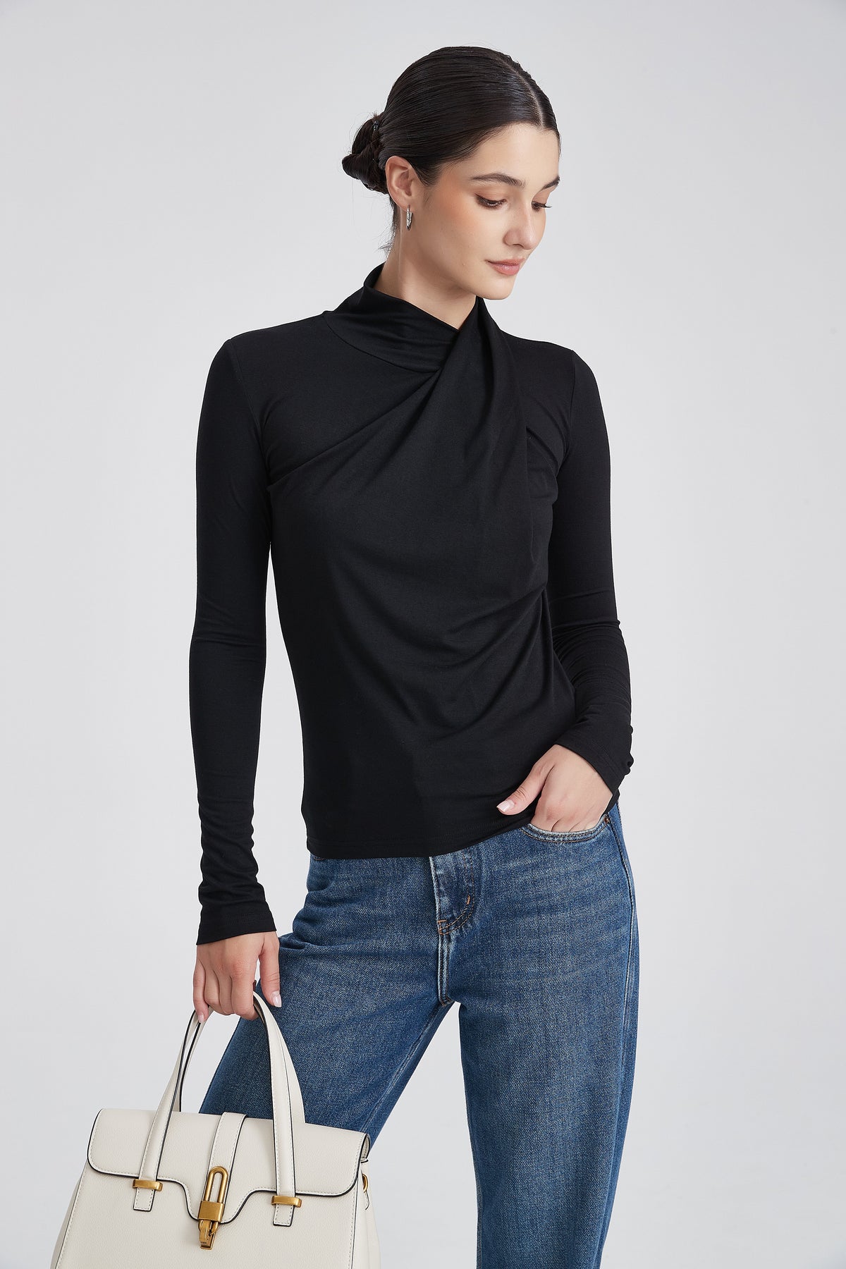 Plain Long-Sleeve Top
