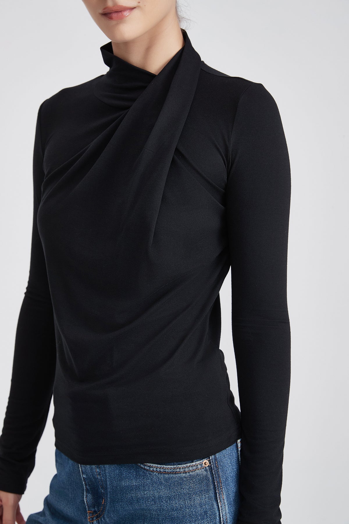 Plain Long-Sleeve Top
