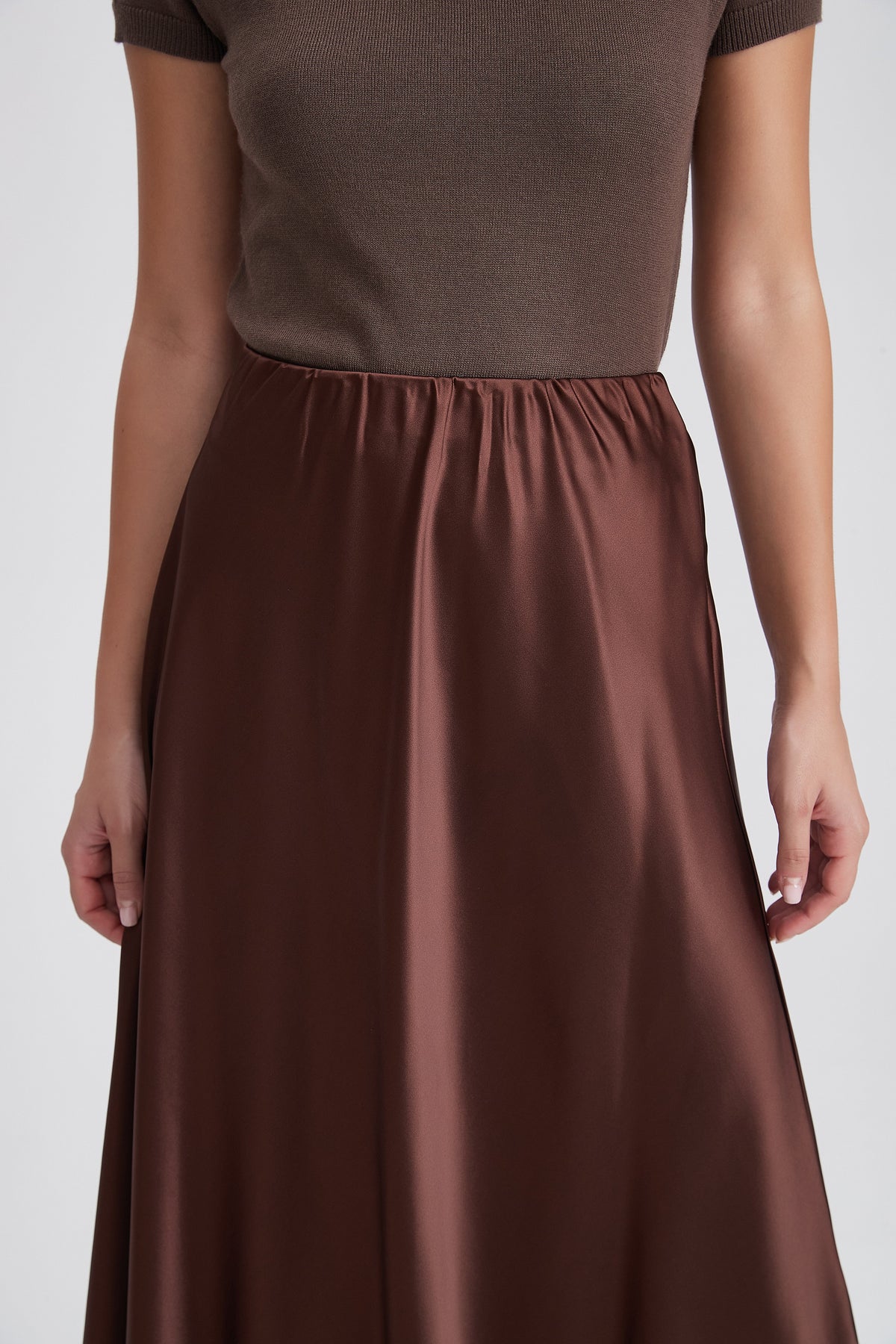 Flared Maxi Skirt with Fitted Waist