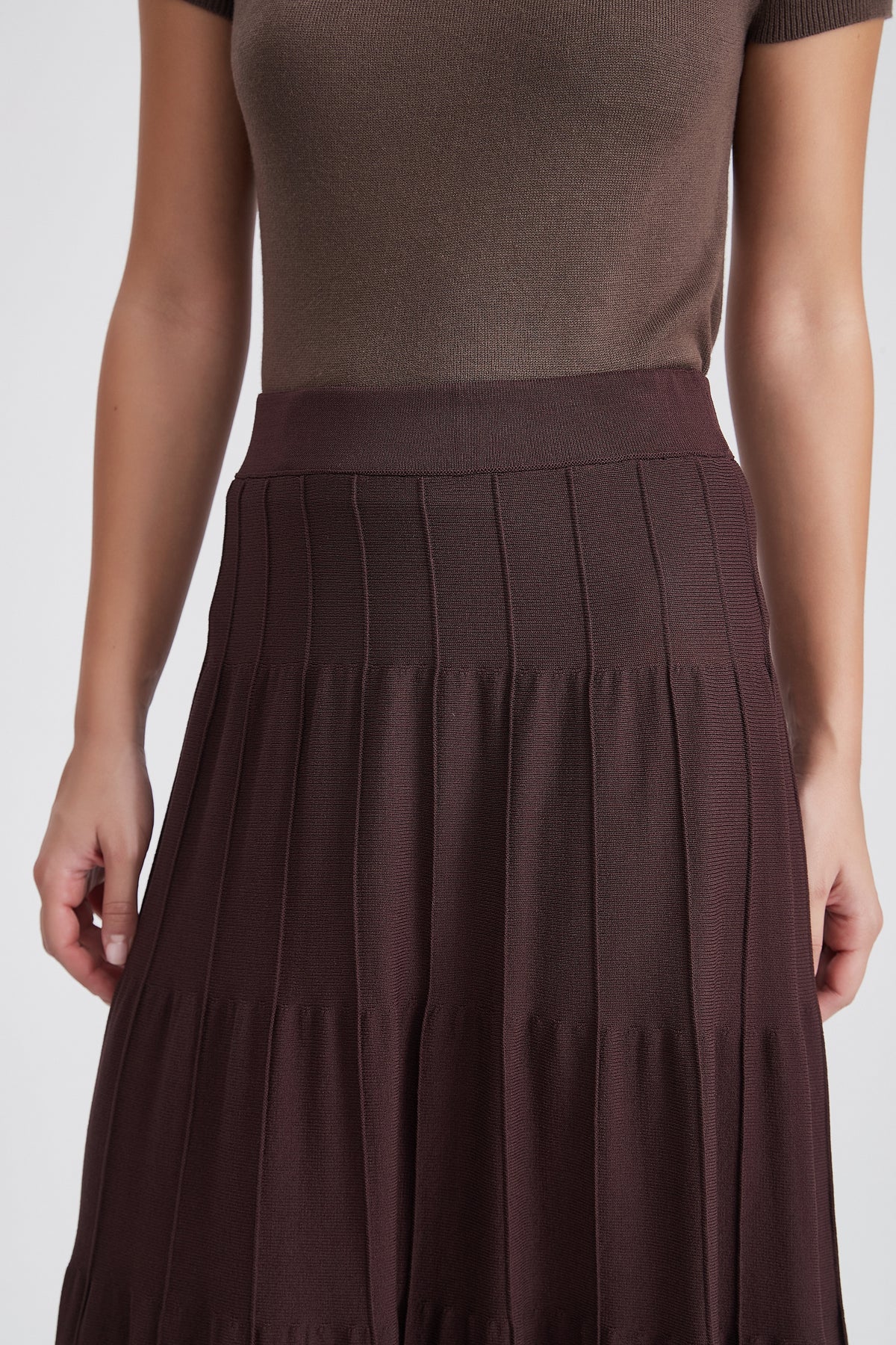 Wide-Cut Midi Skirt