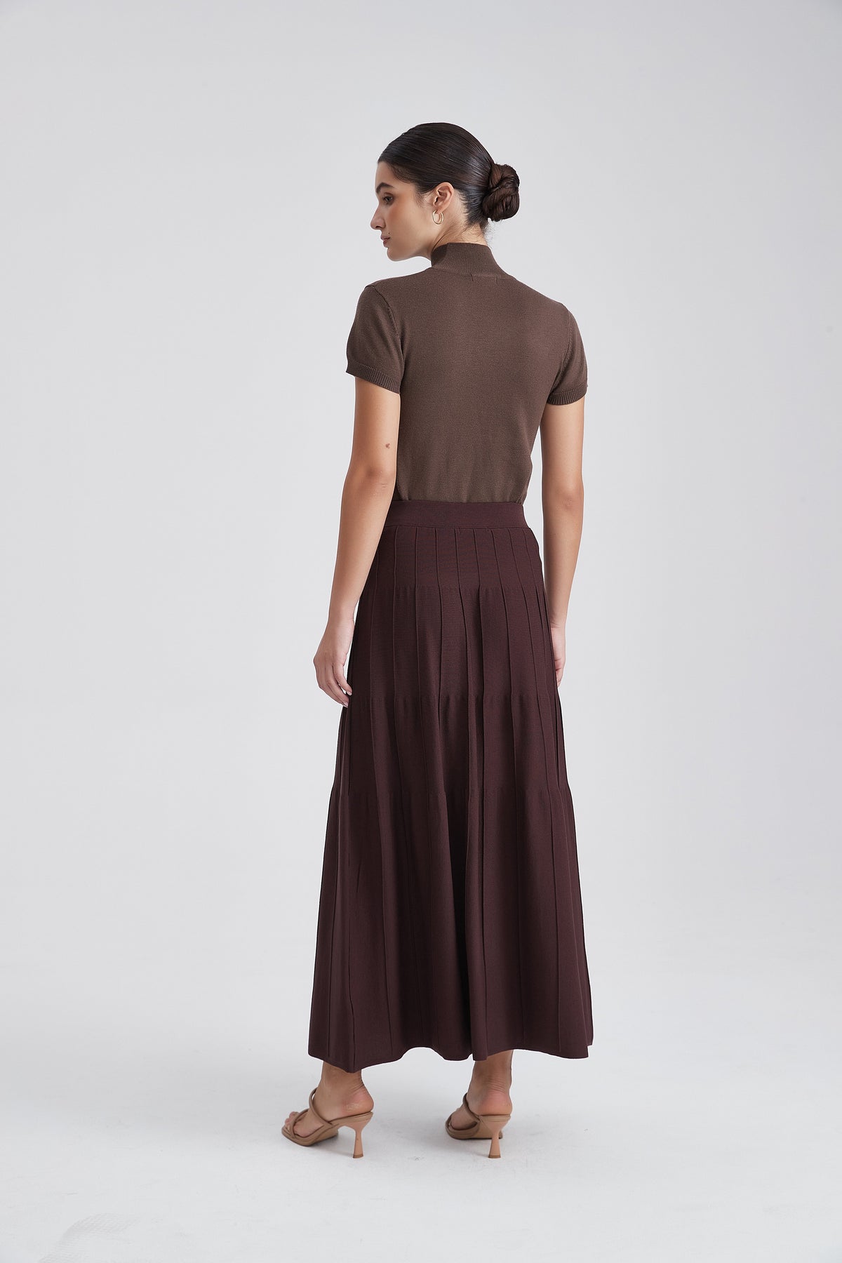 Wide-Cut Midi Skirt