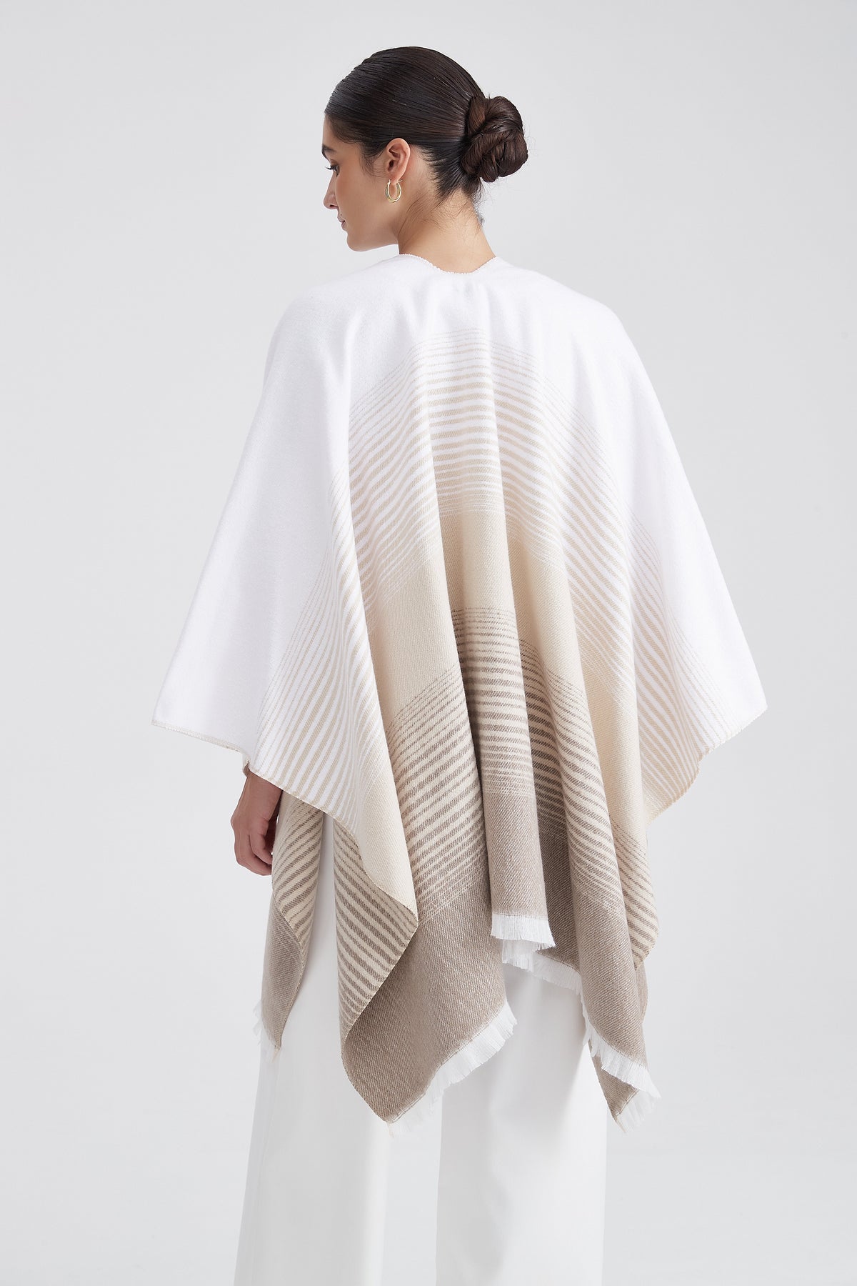 Long Striped Poncho