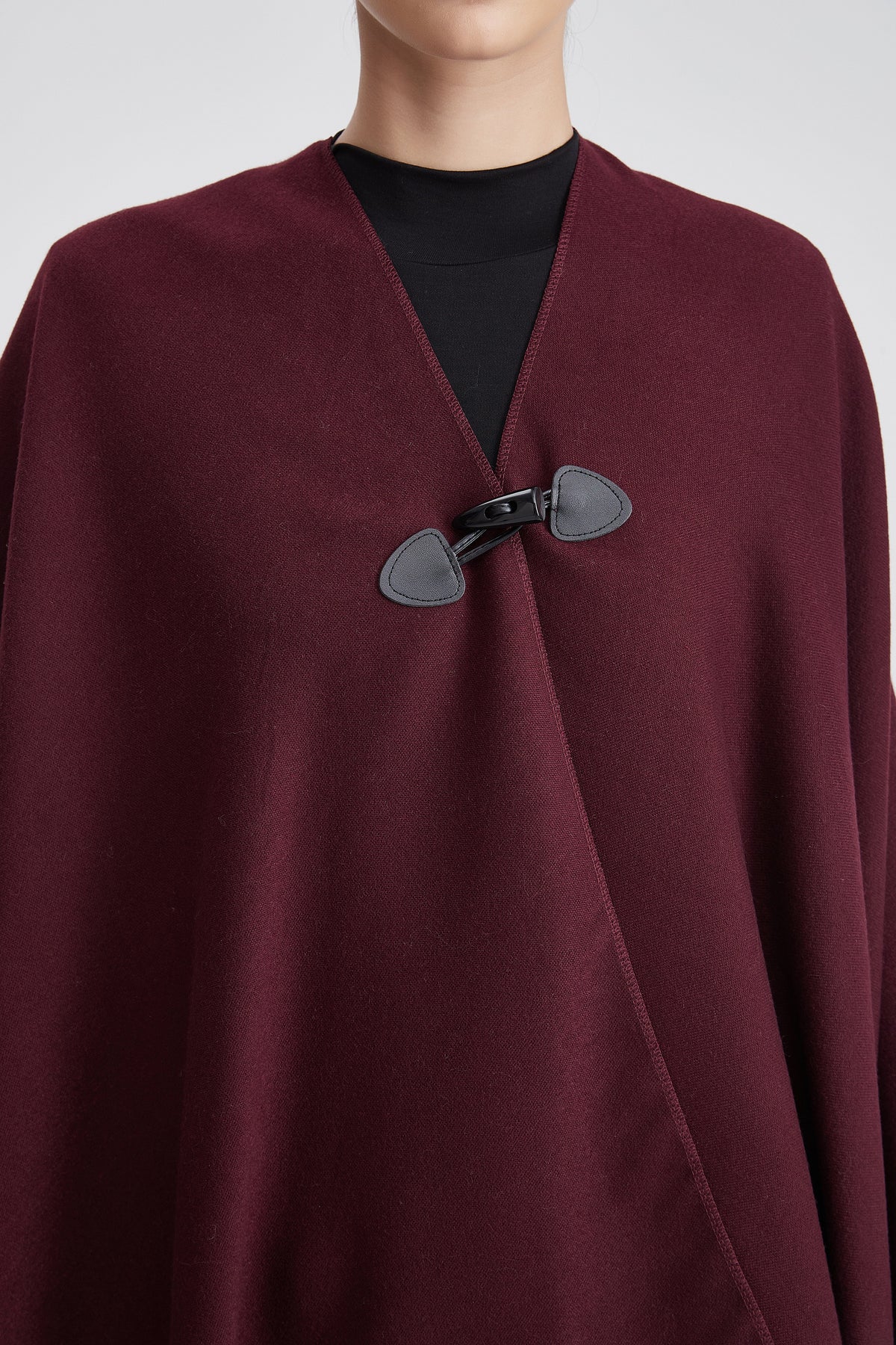 Long Poncho with Fringes