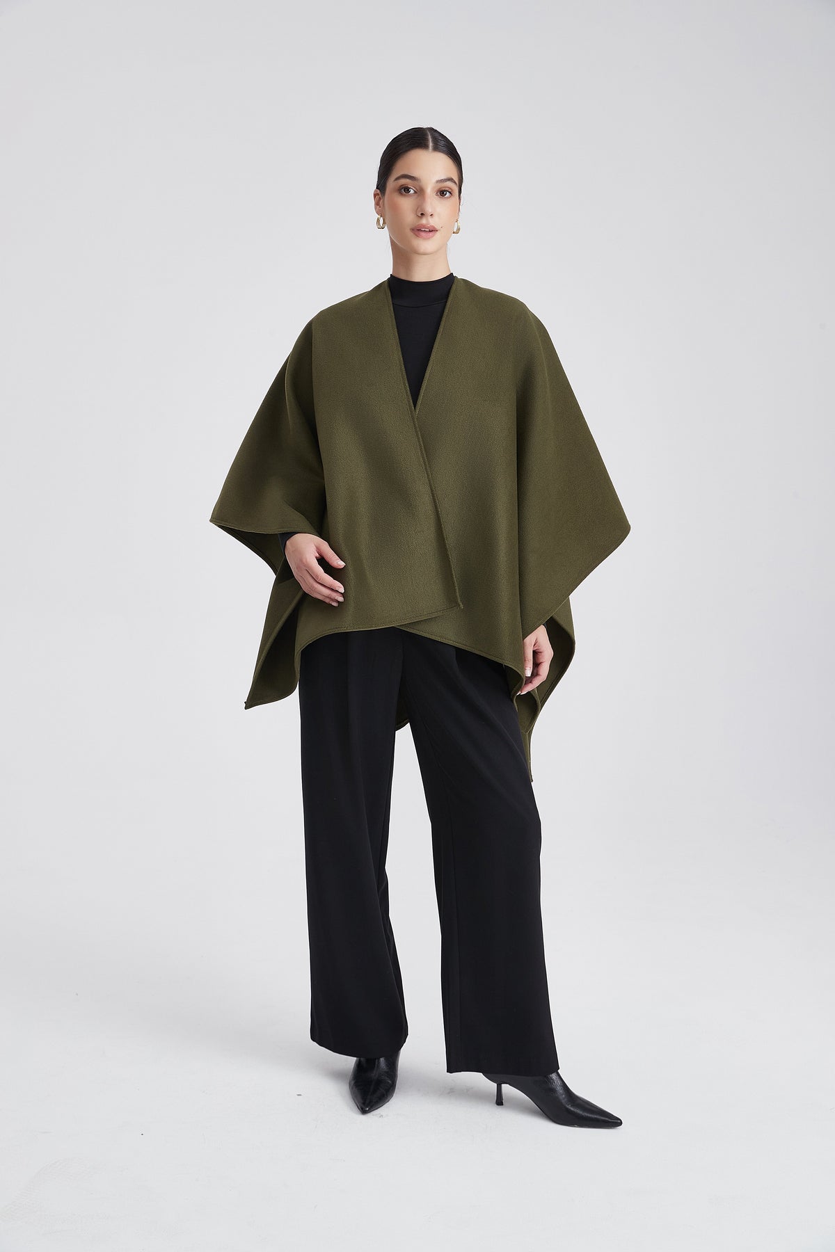 Short Plain Poncho