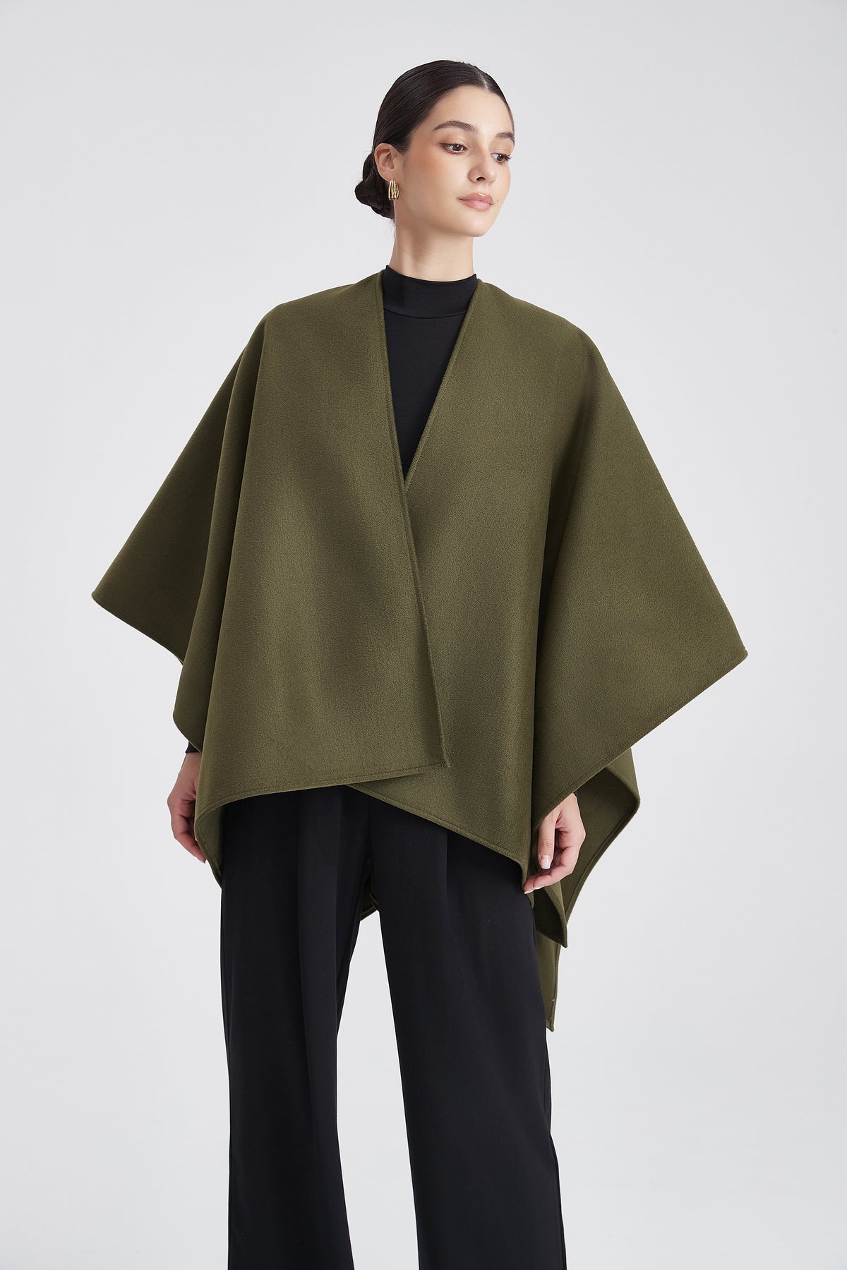 Short Plain Poncho