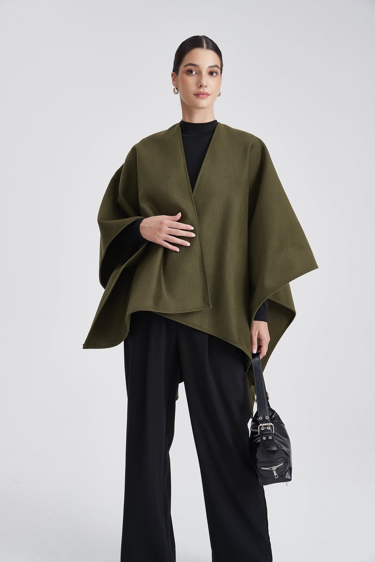 Short Plain Poncho