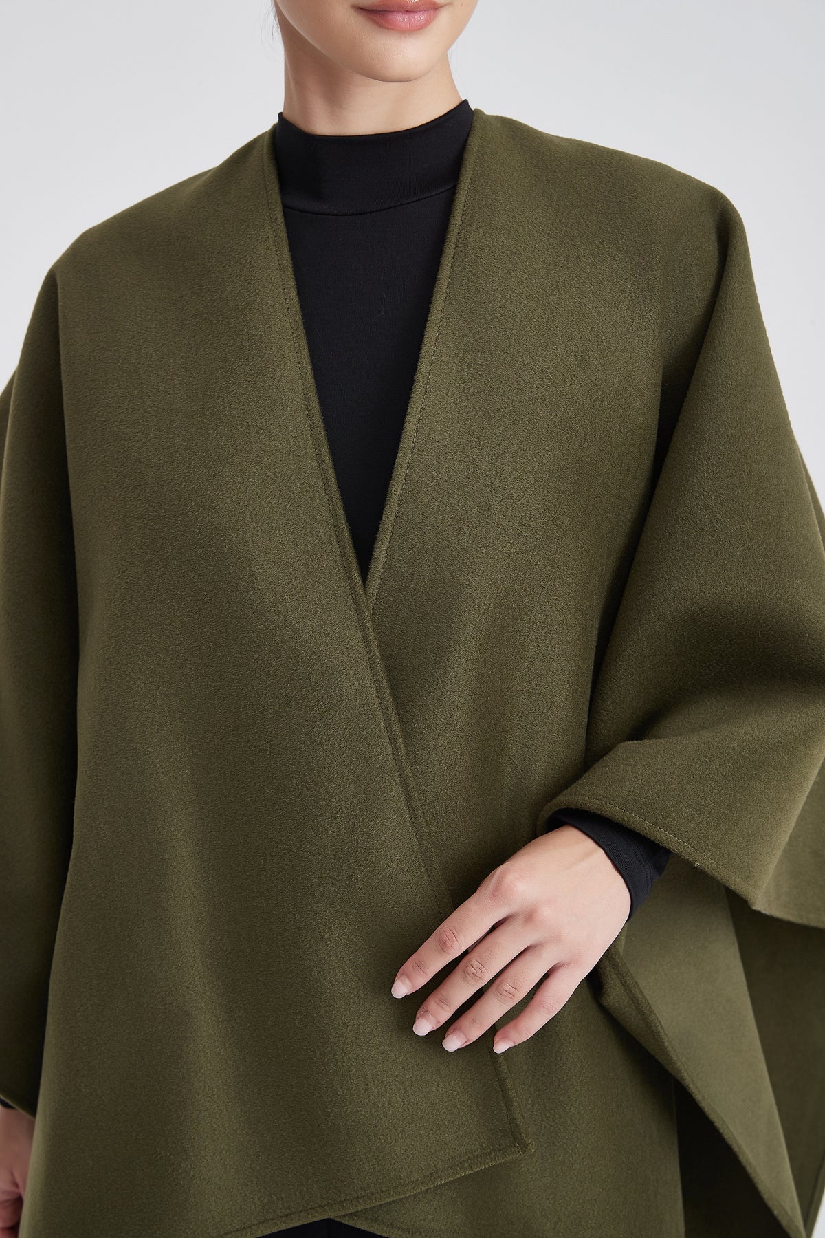 Short Plain Poncho