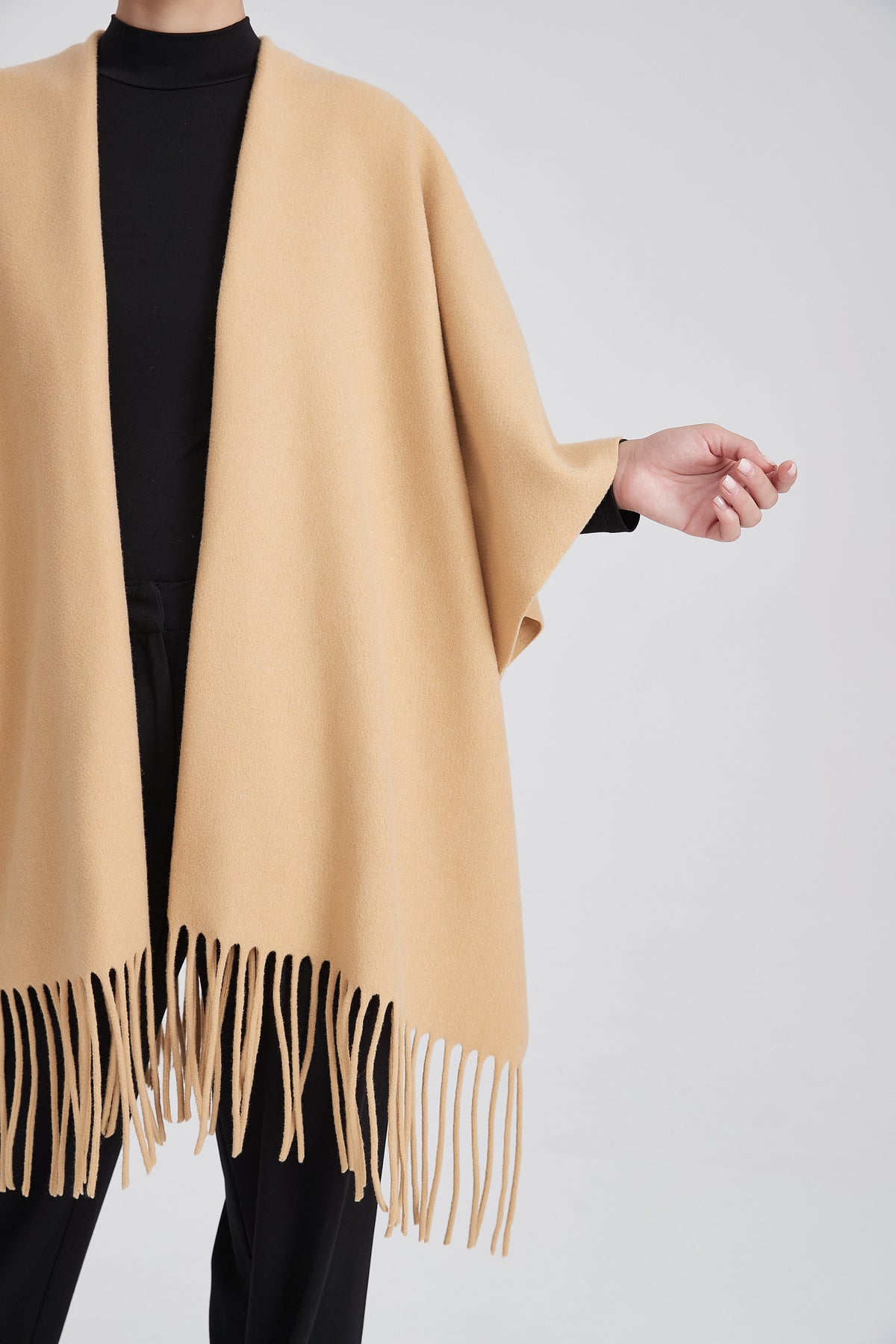 Plain Long Poncho