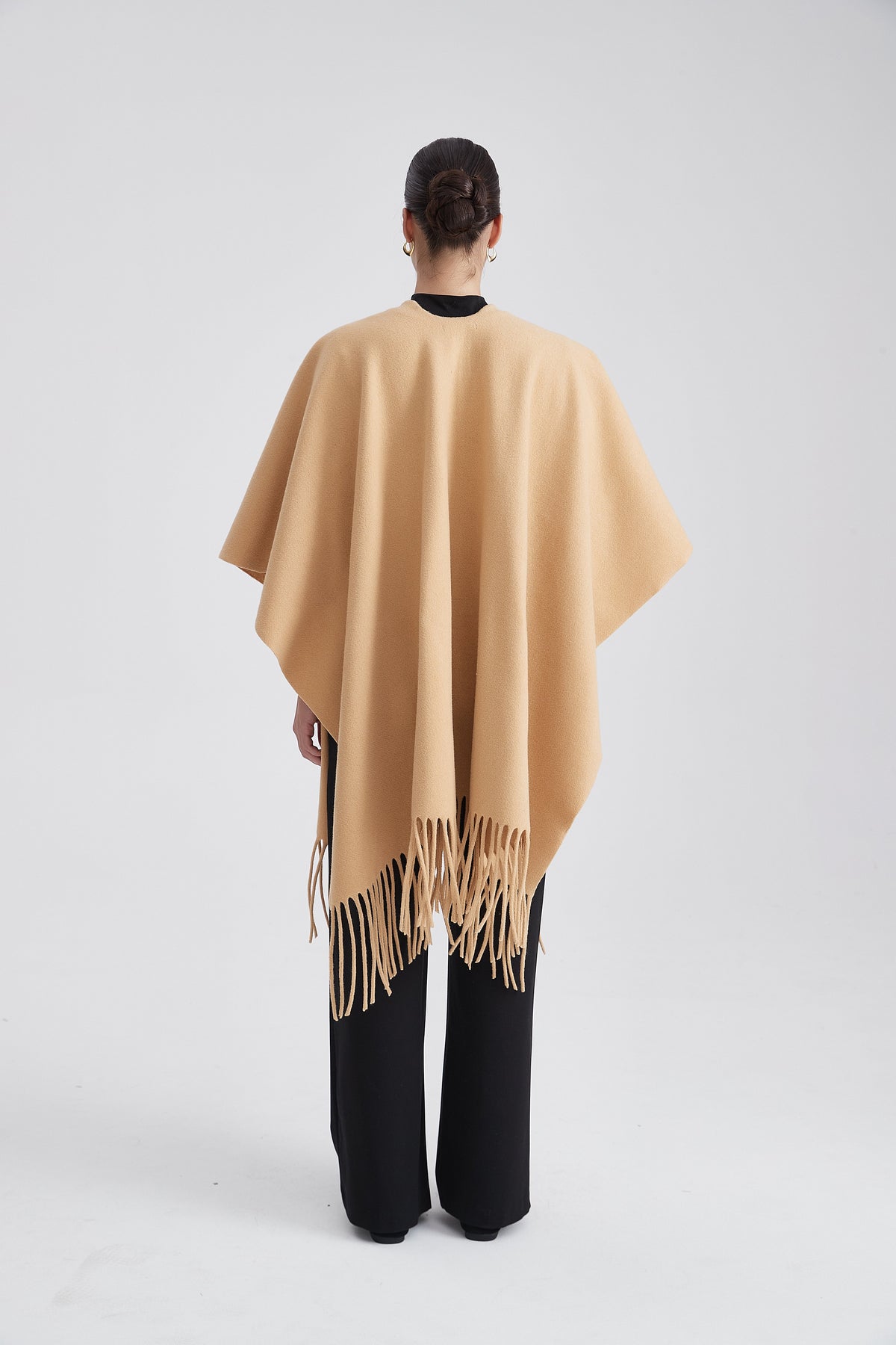 Plain Long Poncho