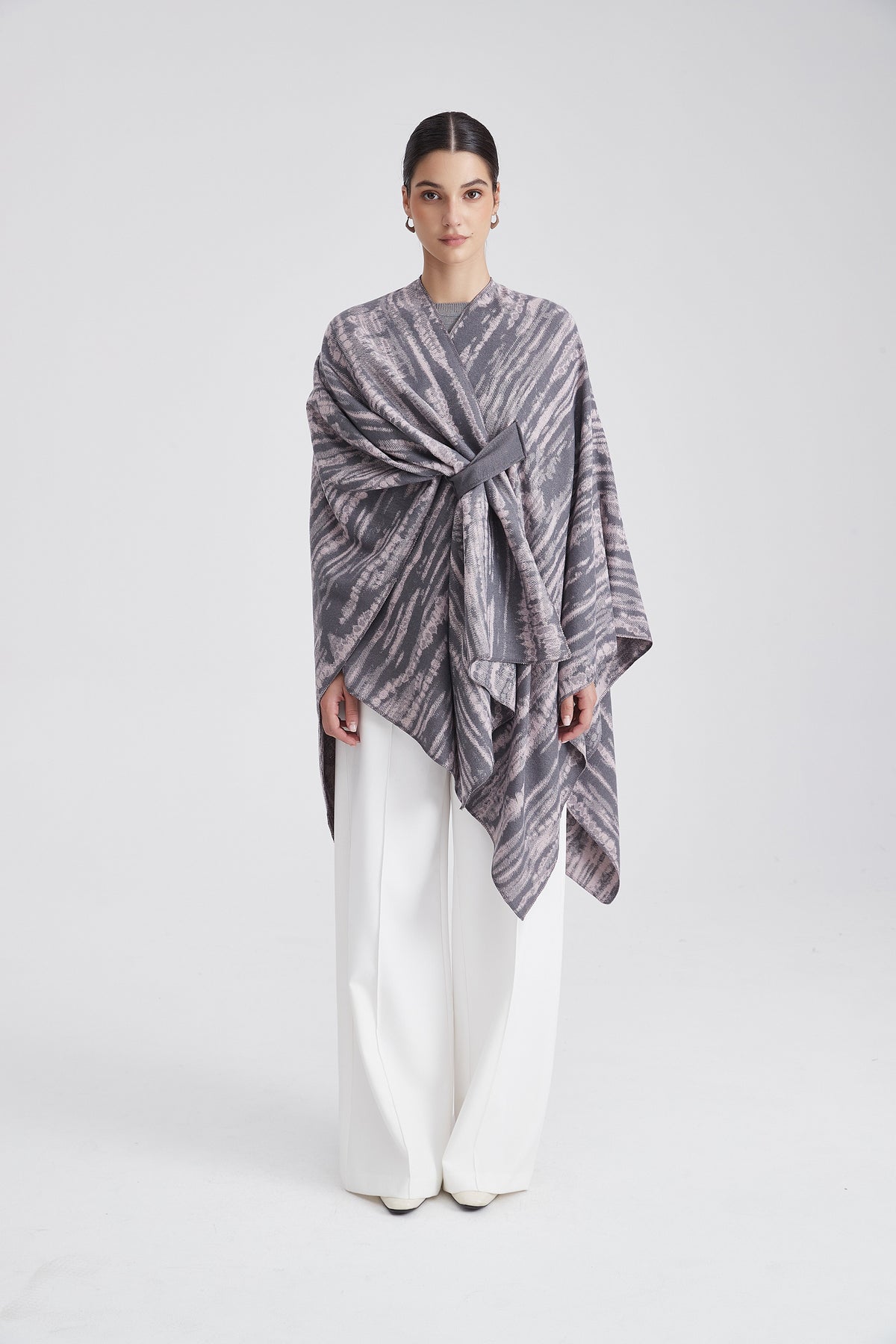 Long Striped Poncho