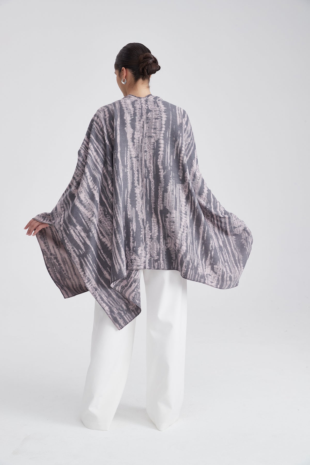 Long Striped Poncho