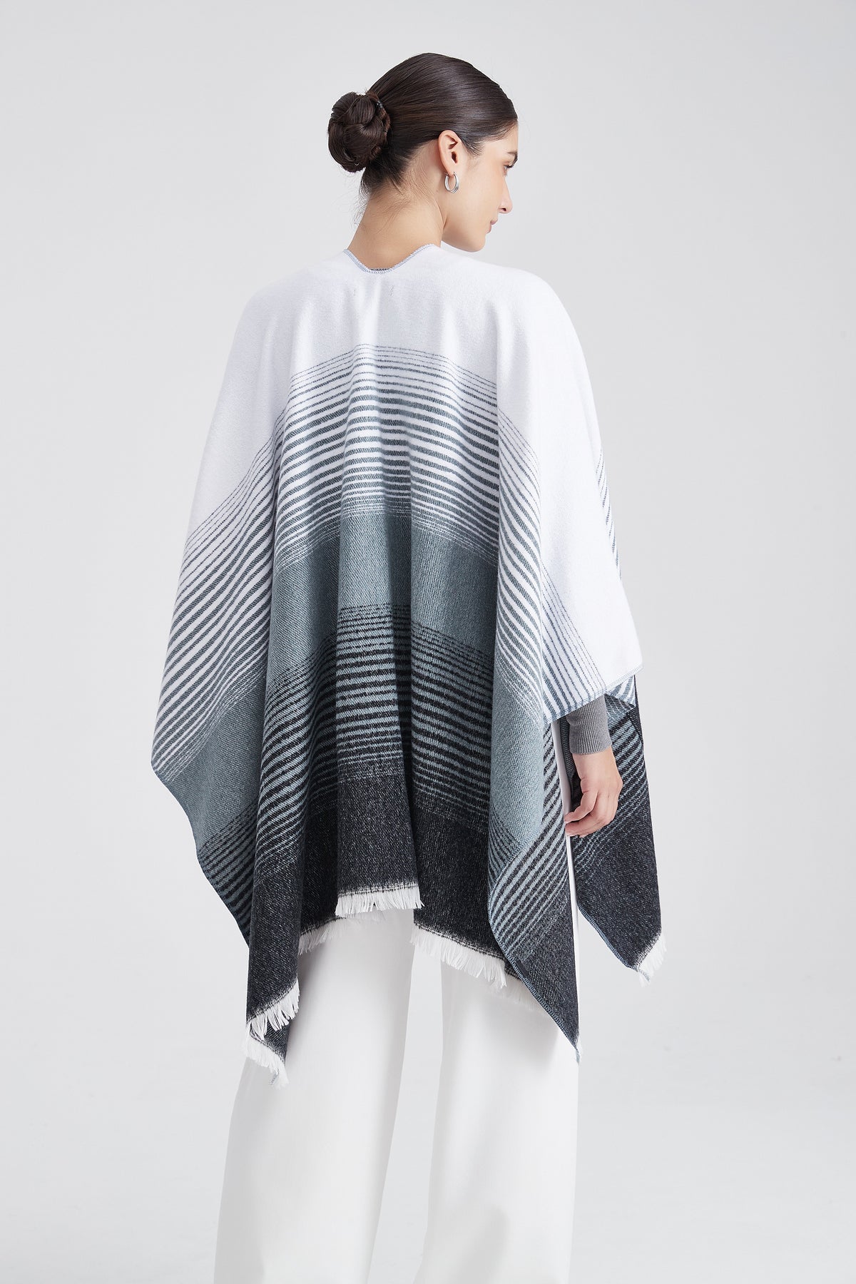 Long Patterned Poncho