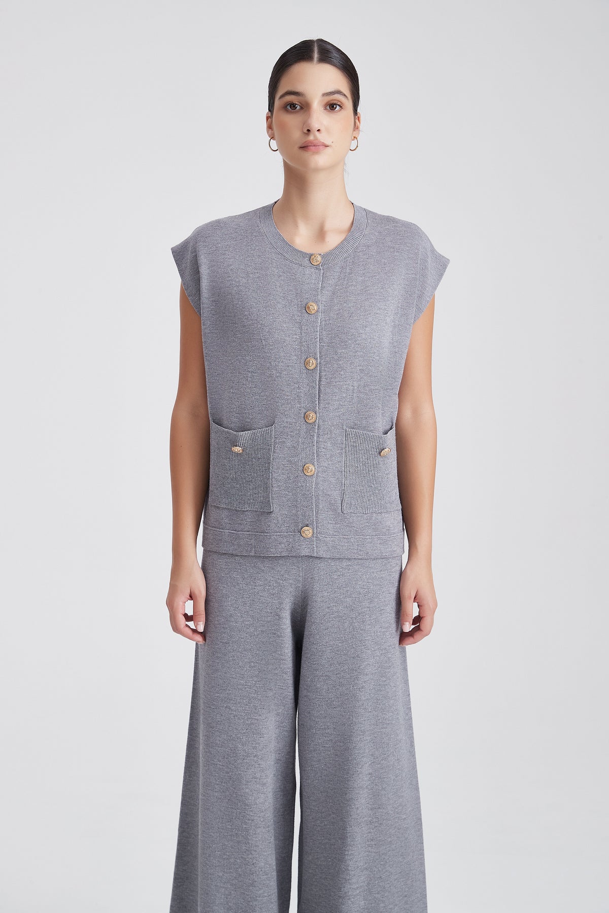 Short-Sleeve Top with Front Pockets