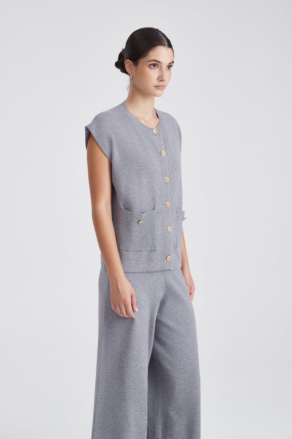 Short-Sleeve Top with Front Pockets