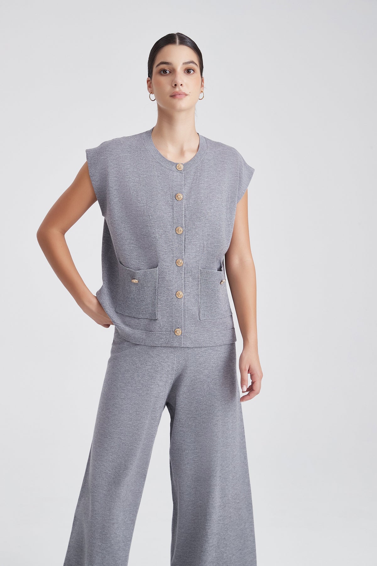 Short-Sleeve Top with Front Pockets