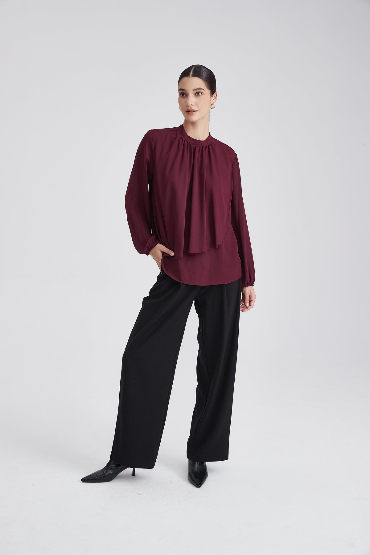Plain Long-Sleeve Top