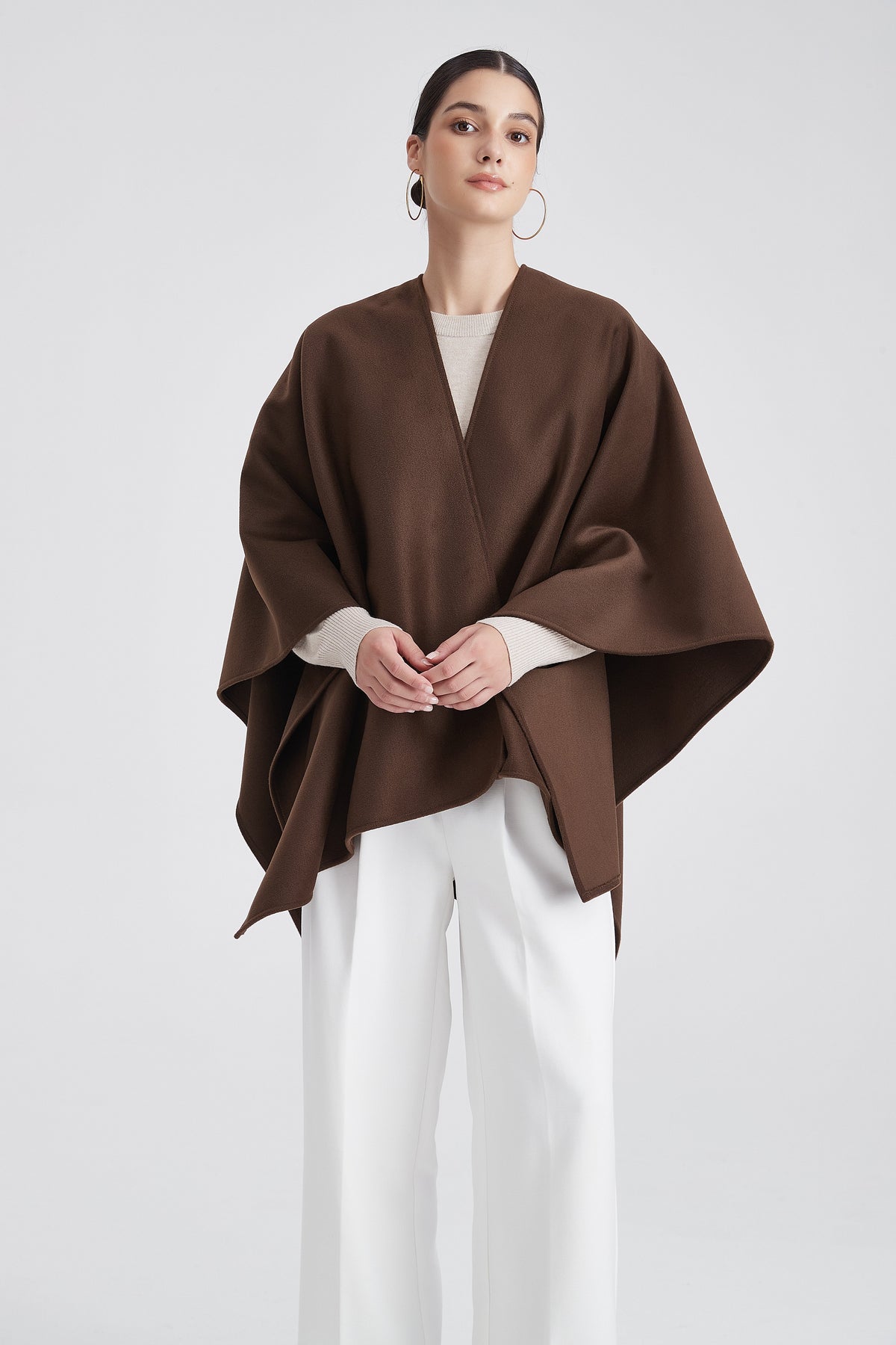 Short Plain Poncho
