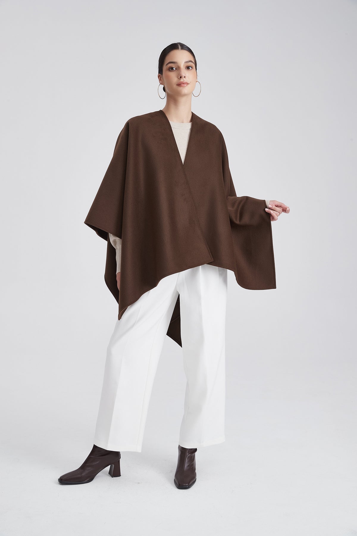 Short Plain Poncho