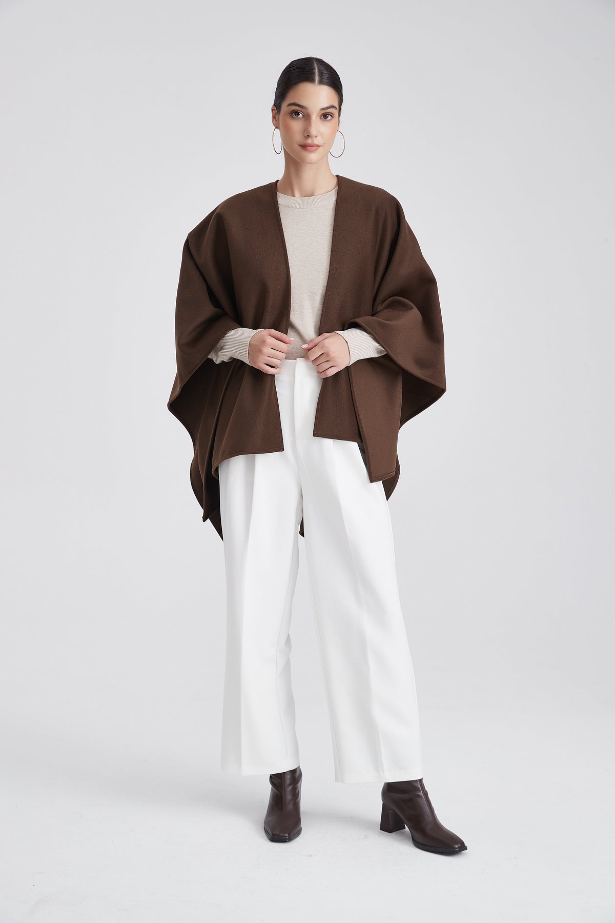 Short Plain Poncho