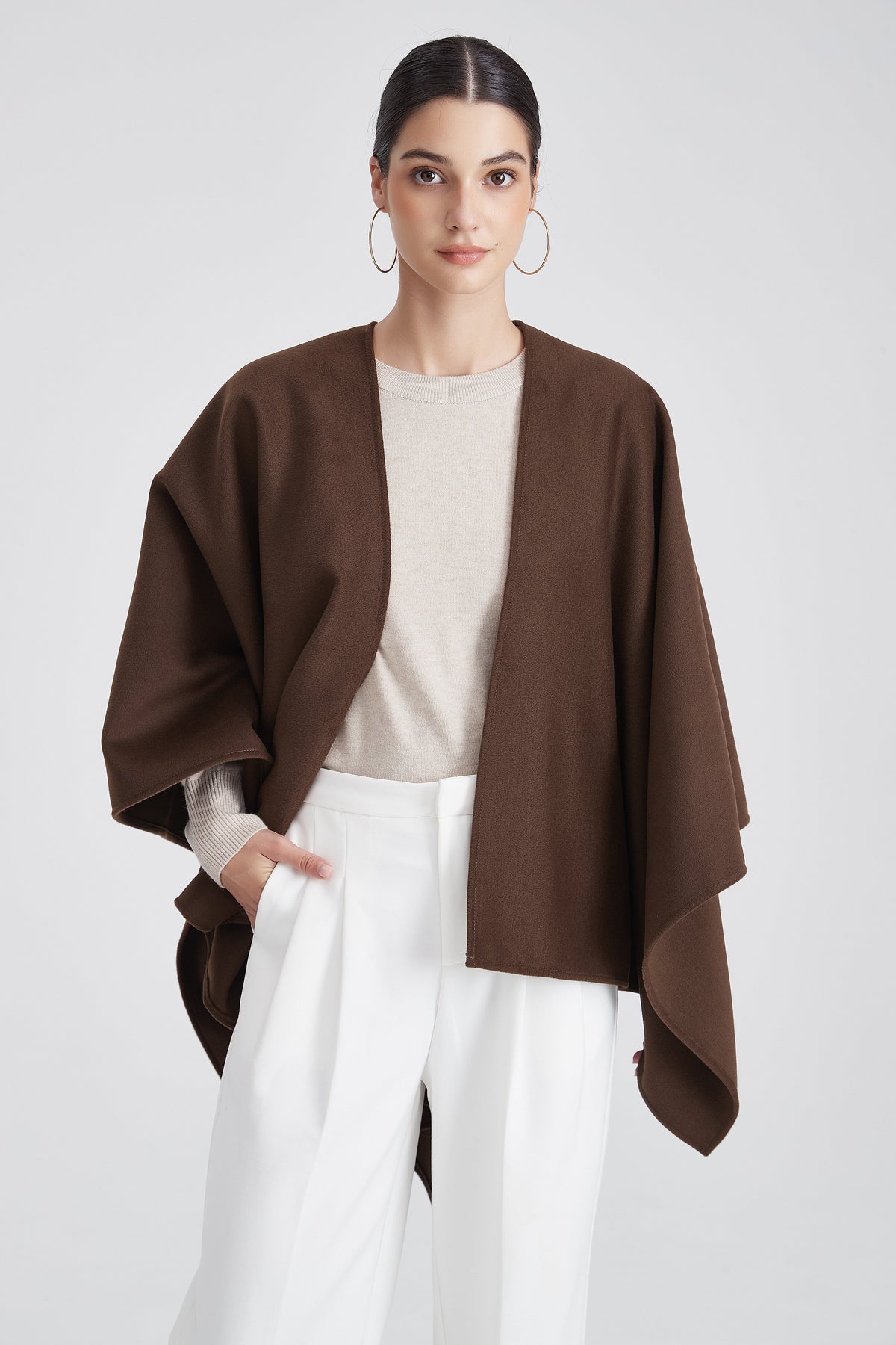 Short Plain Poncho