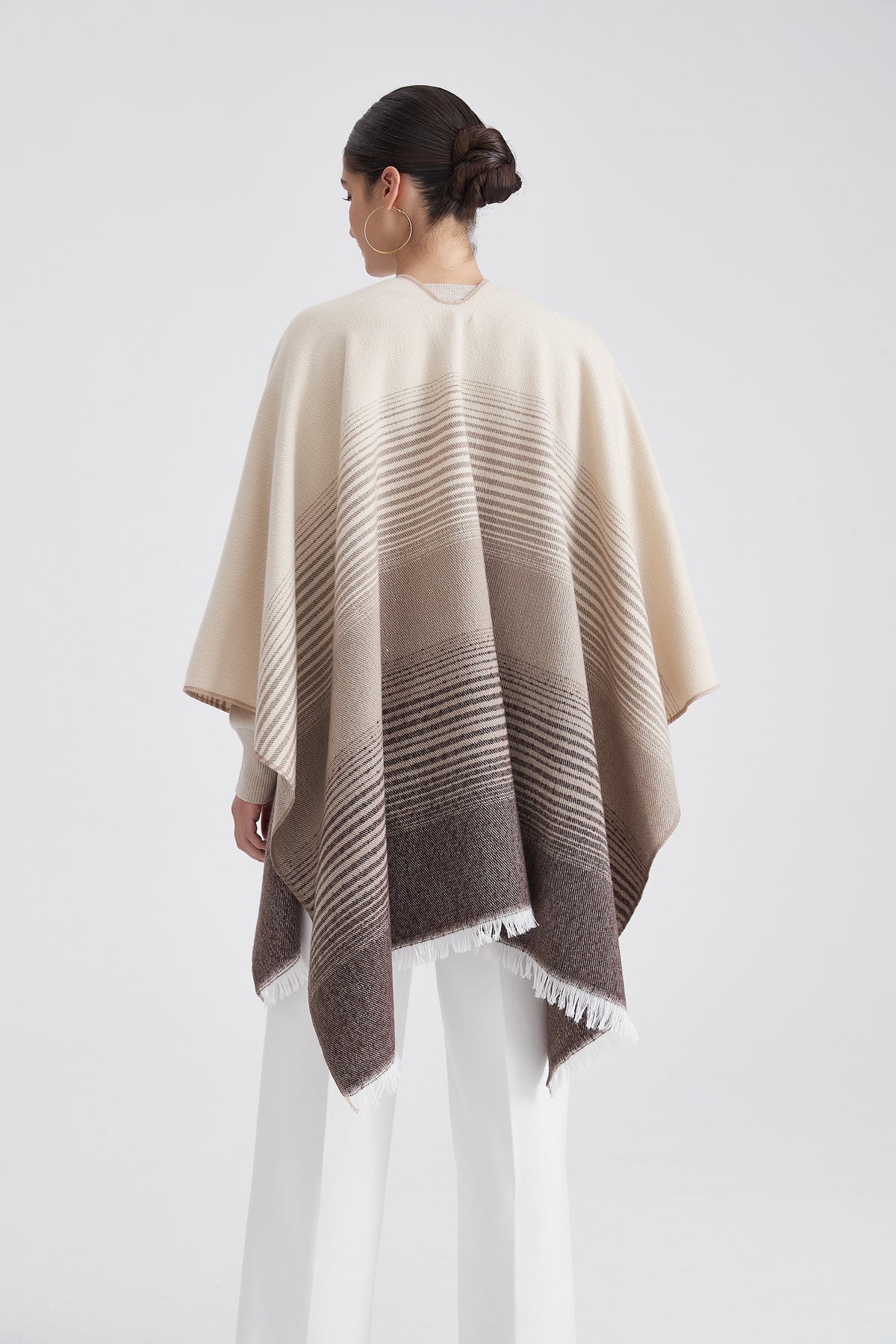 Long Striped Poncho