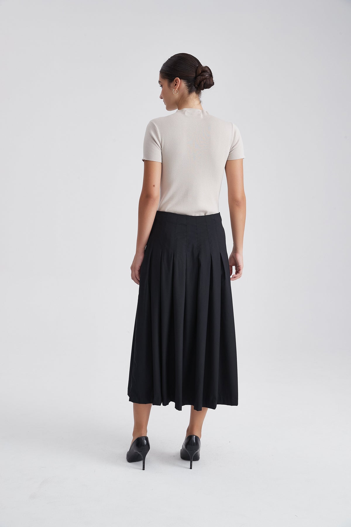 Pleated Midi Skirt