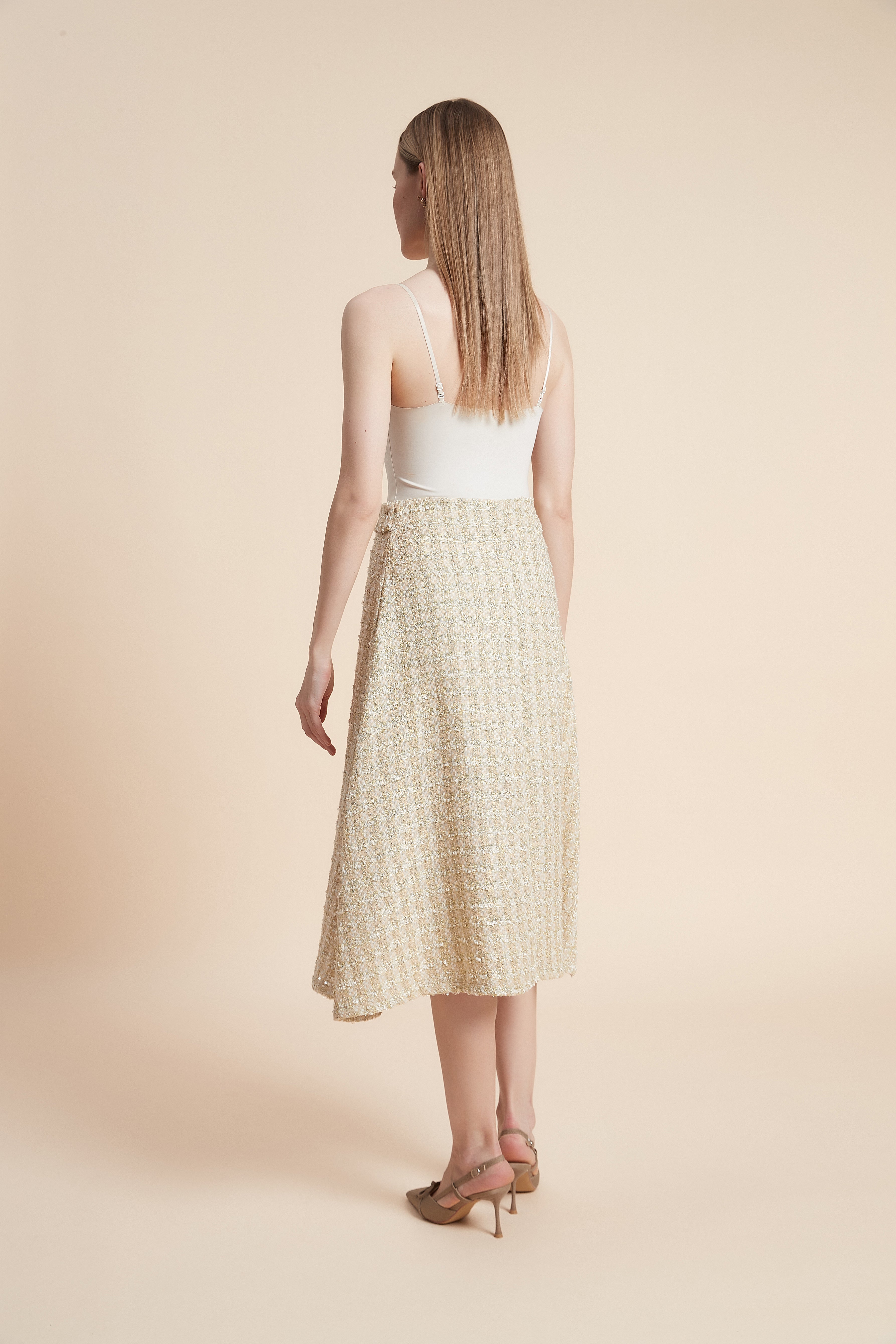 Striped Knee-Length Skirt