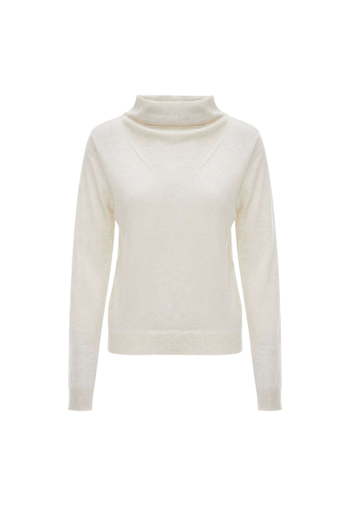 Winter Long-Sleeve Top with Round Neck
